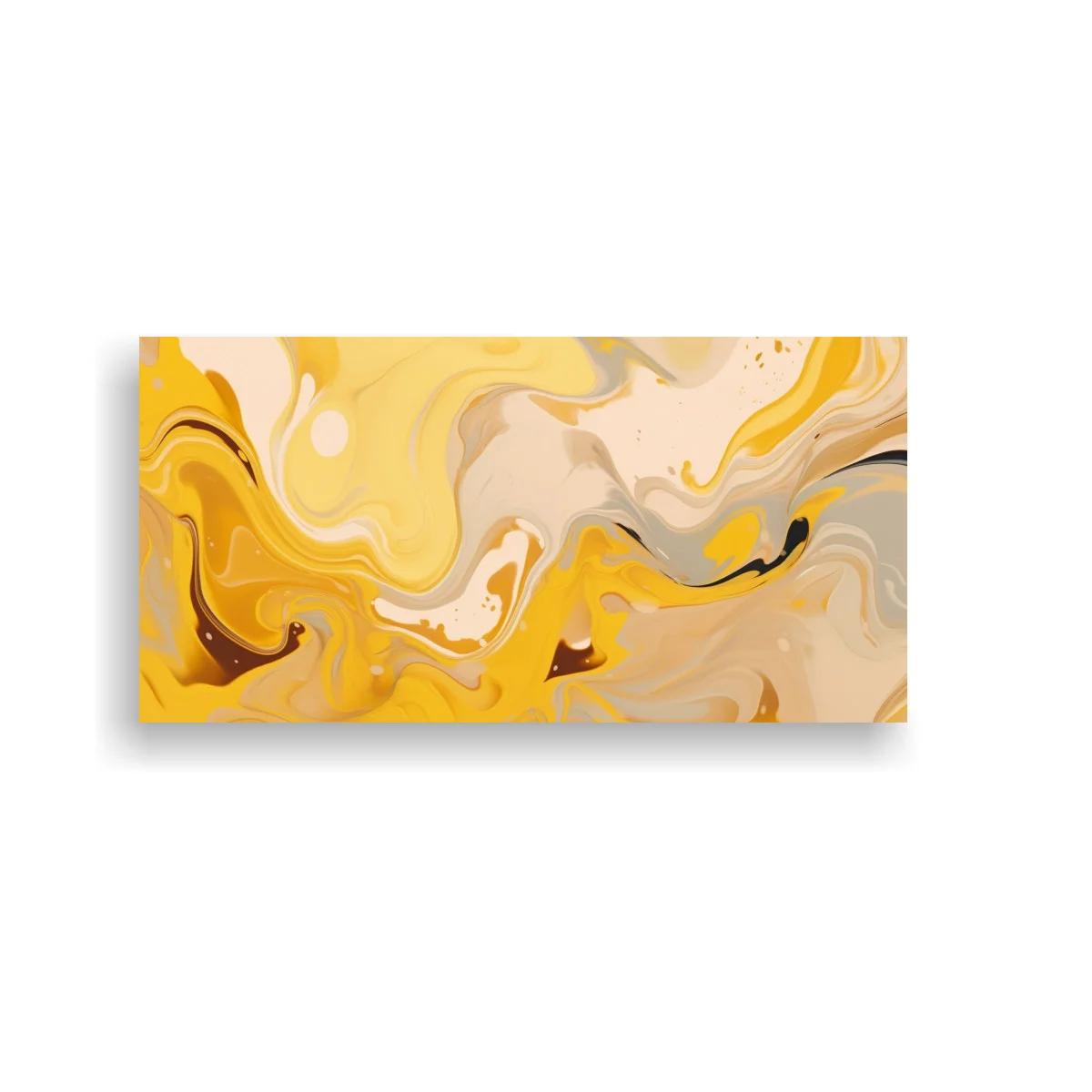 Cuadro remolinos abstractos dorados con vetas finas