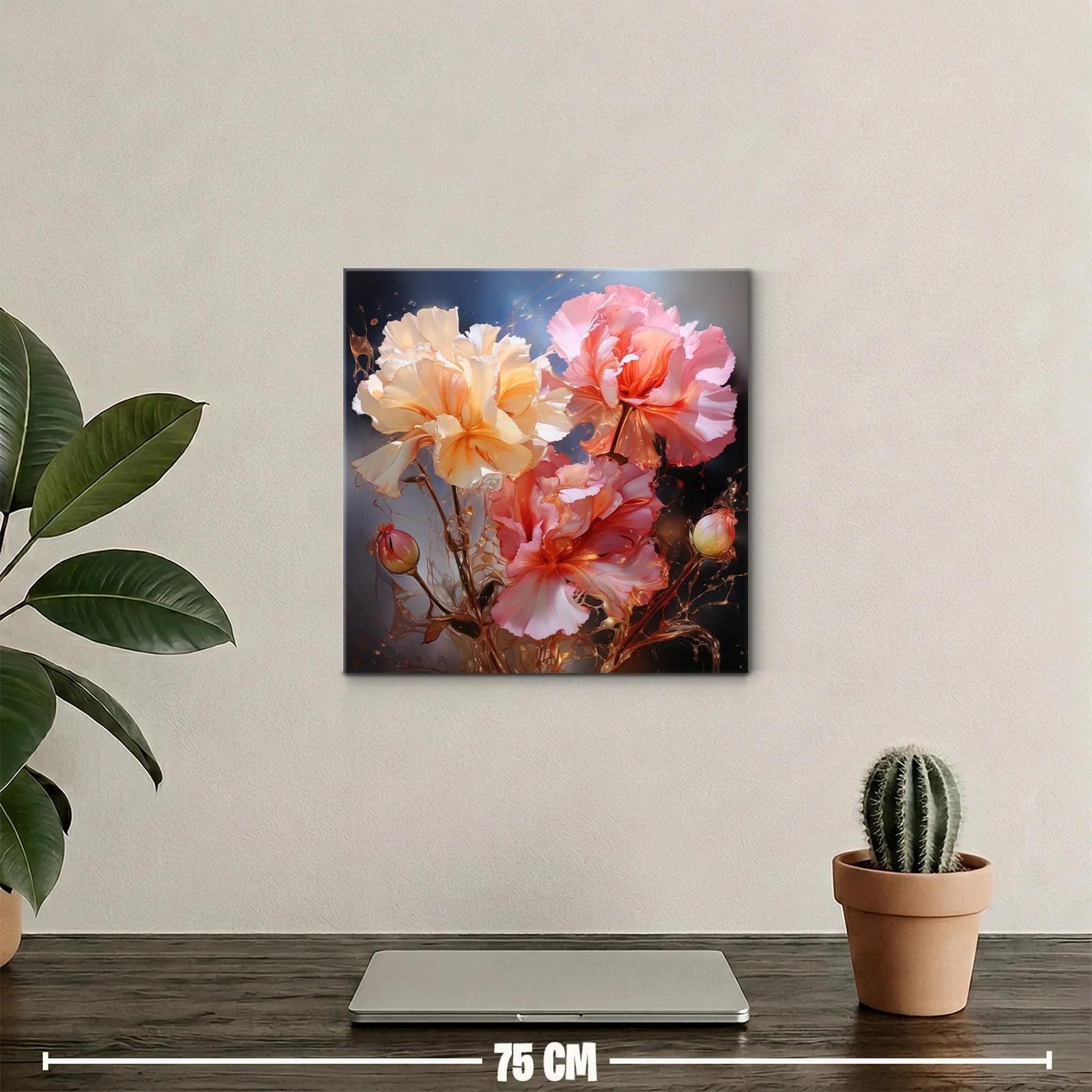 Cuadro floral con delicados tonos pastel y movimiento etéreo — miniatura 2