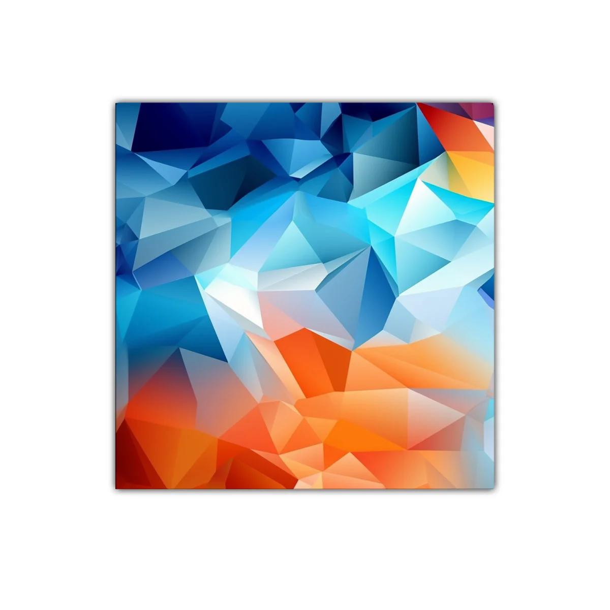 Cuadro decorativo con diseño geométrico en tonos vibrantes — imagen principal