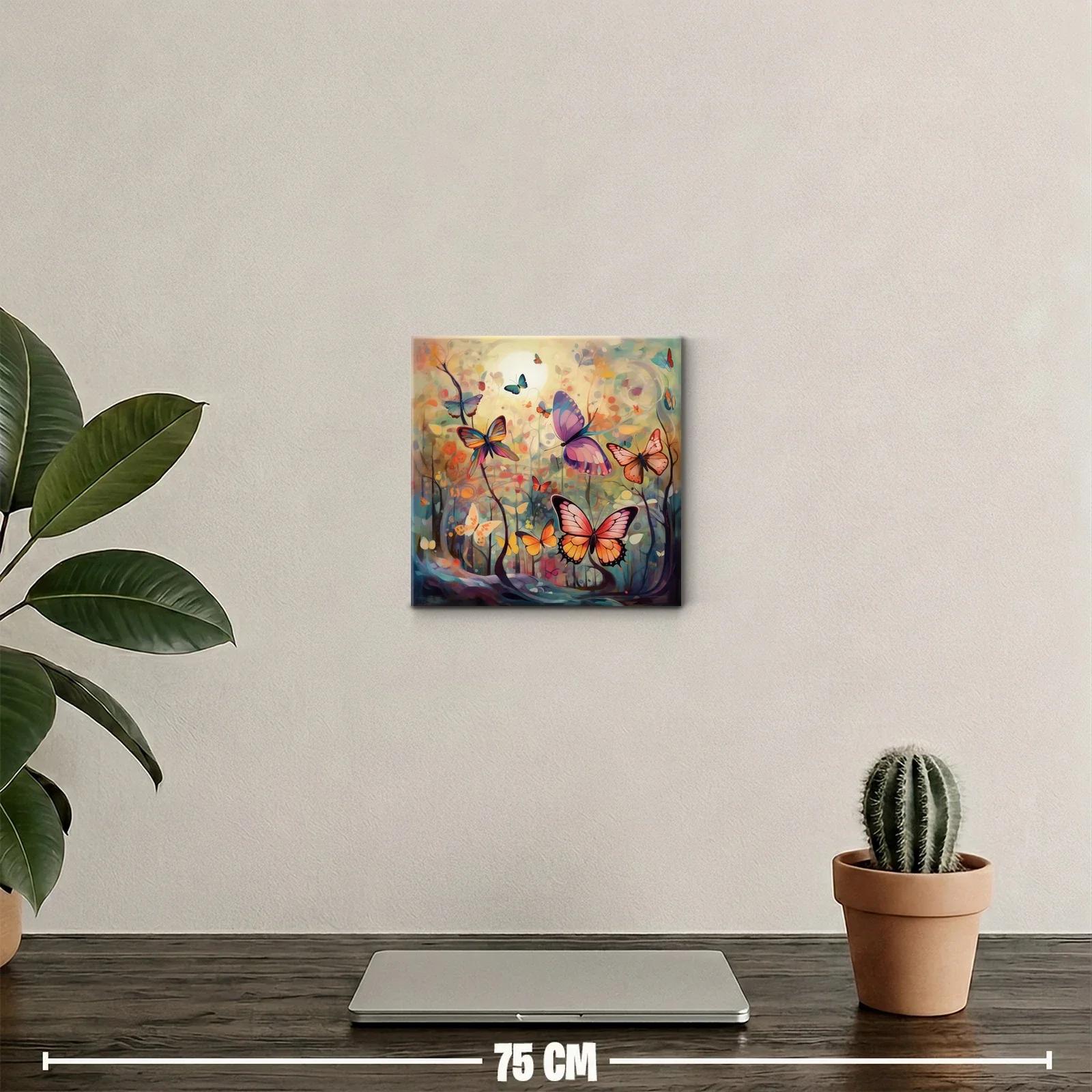 Mariposas coloridas en paisaje mágico de ensueño — miniatura 2