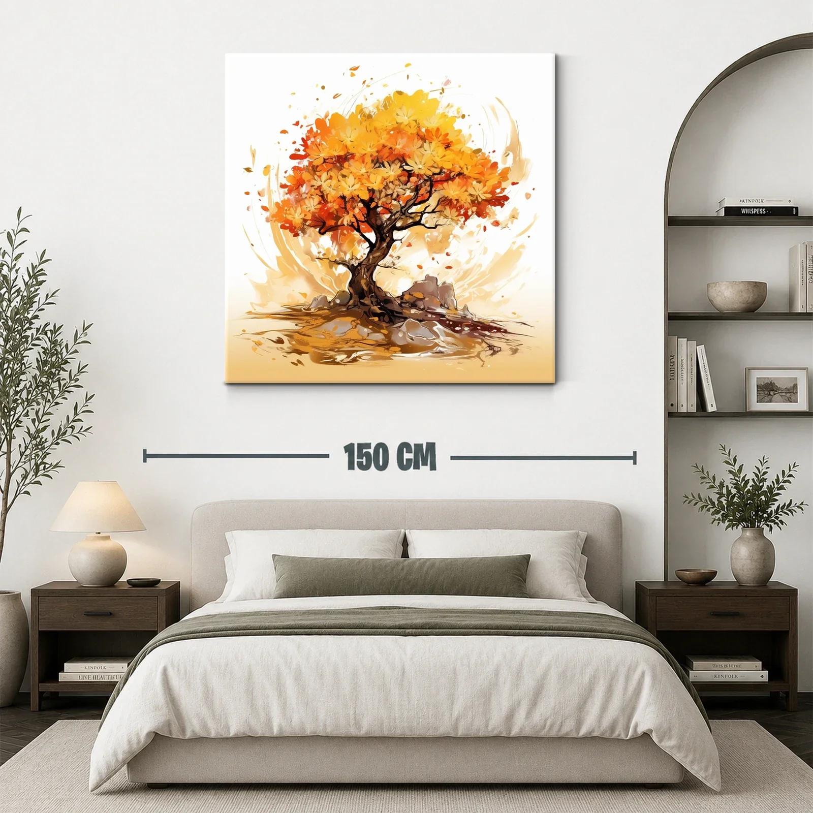 Árbol de otoño con vibrantes tonos cálidos y movimiento — miniatura 3