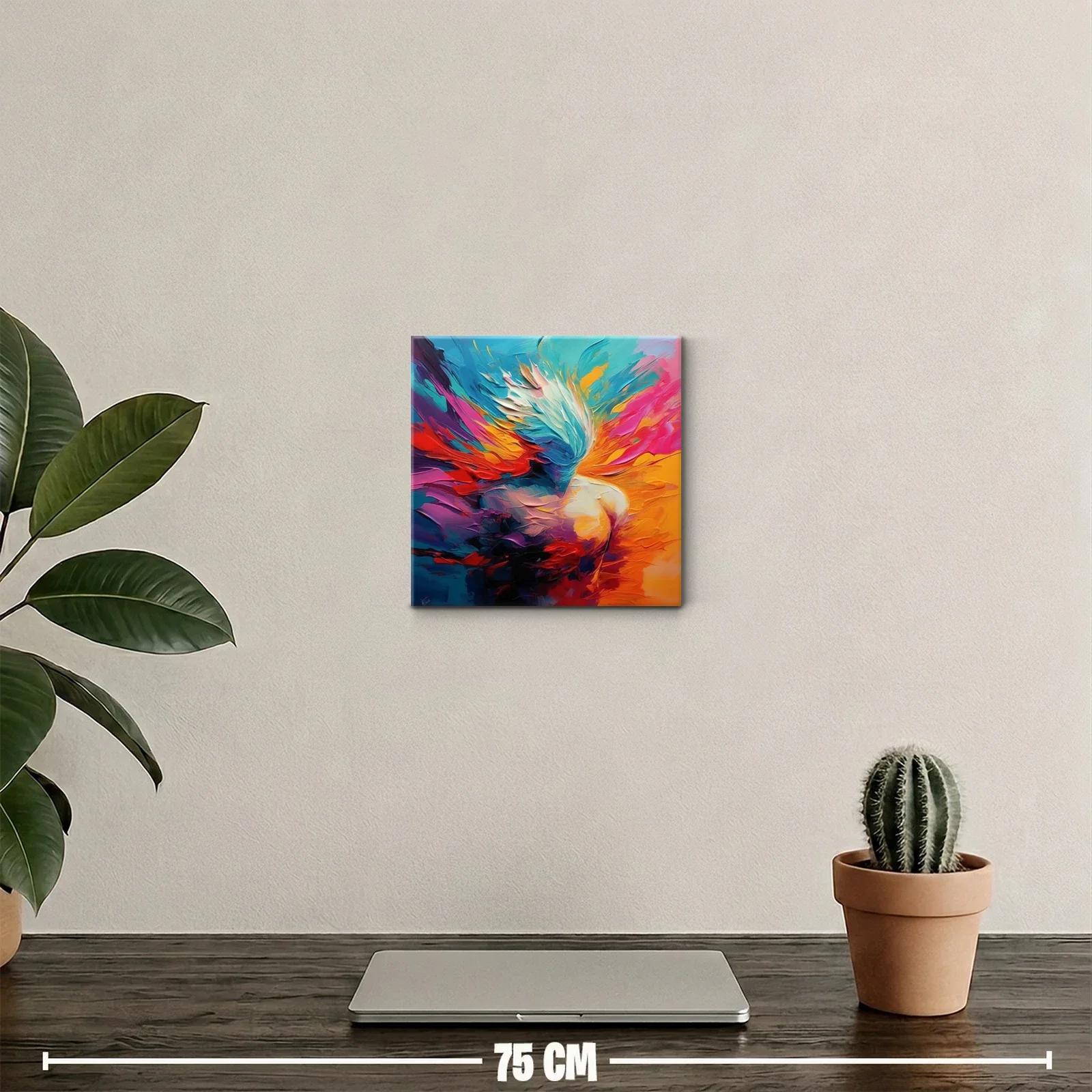 Explosión de colores vivos en figura abstracta dinámica — miniatura 2