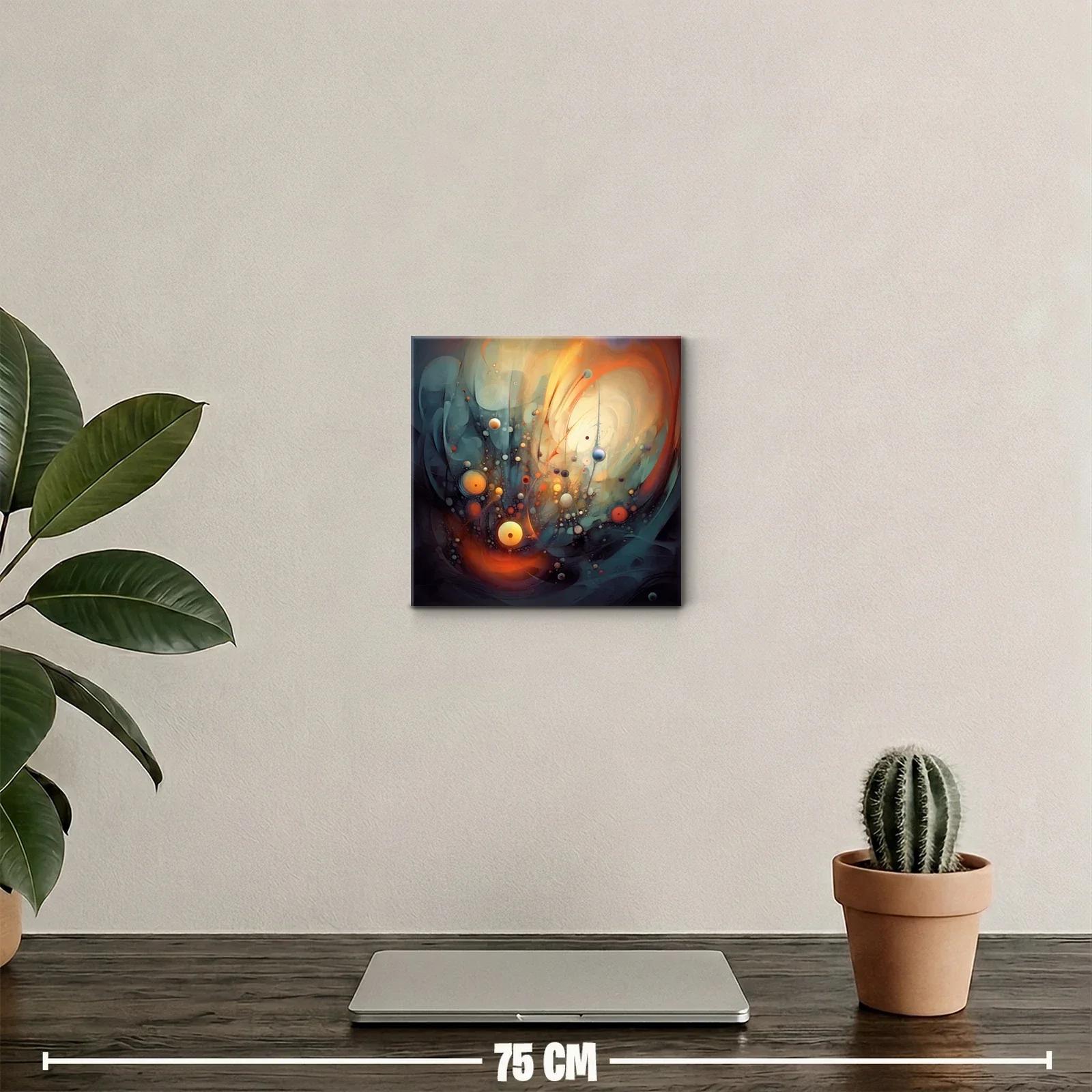 Composición abstracta con esferas y luces vibrantes — miniatura 2