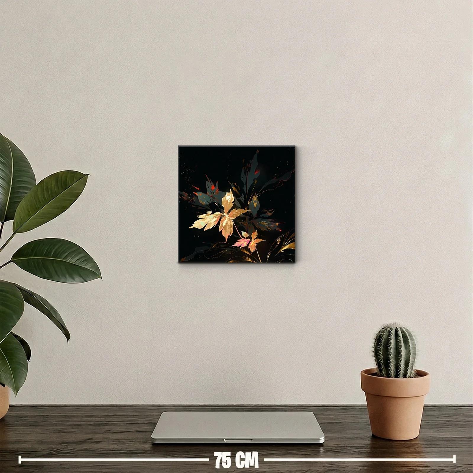 Elegancia botánica en tonos oro y negro para tu hogar — miniatura 2