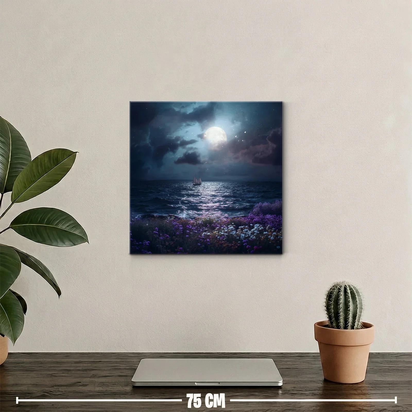 Navegando bajo la luna en calma nocturna — miniatura 2