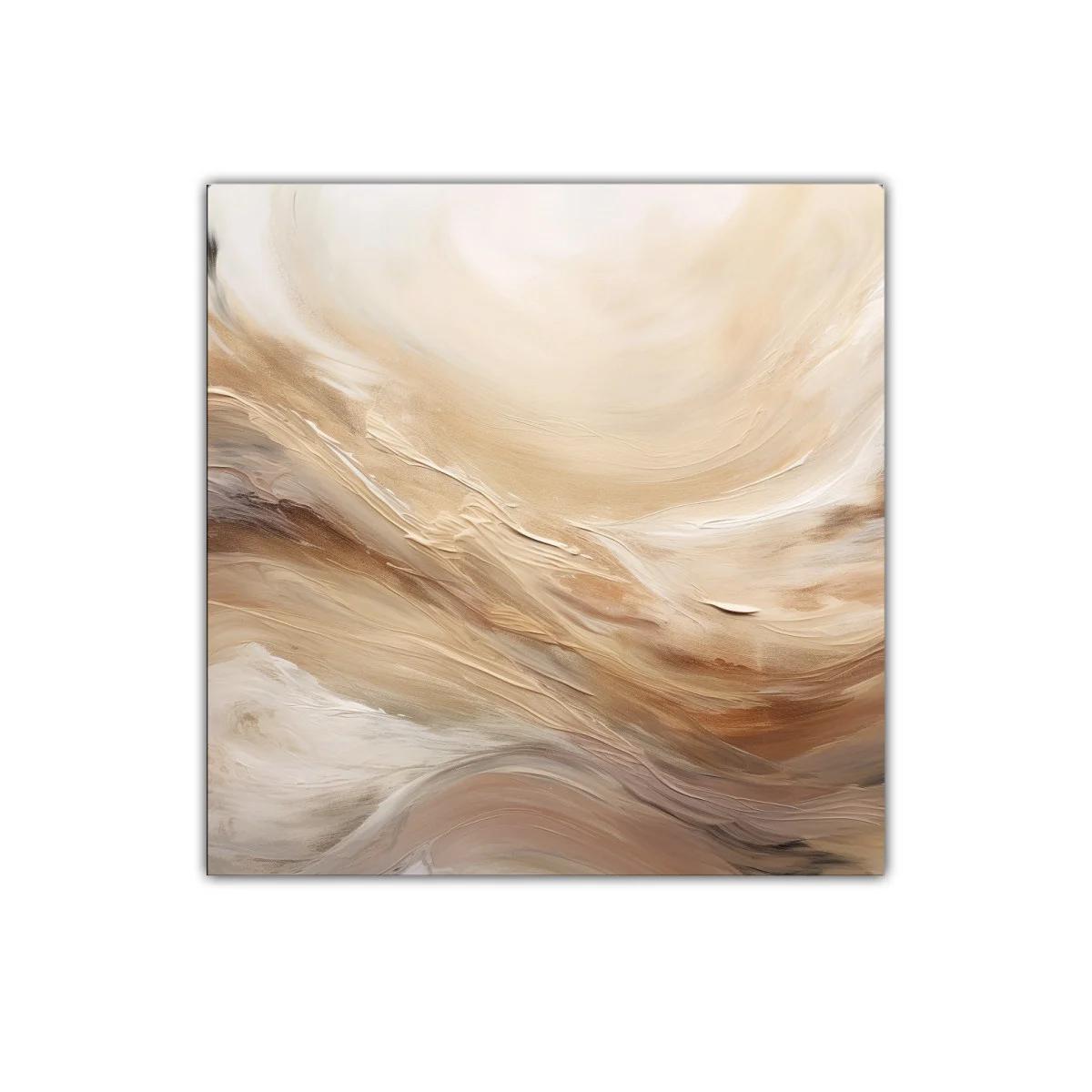 Composición abstracta con tonos tierra y crema delicados — imagen principal