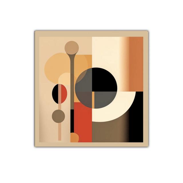 Composición geométrica en tonos cálidos y tierra