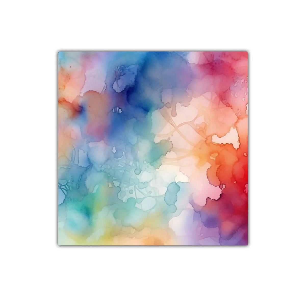 Cuadro abstracto con armonía de colores vivos y suaves tonos pastel — imagen principal