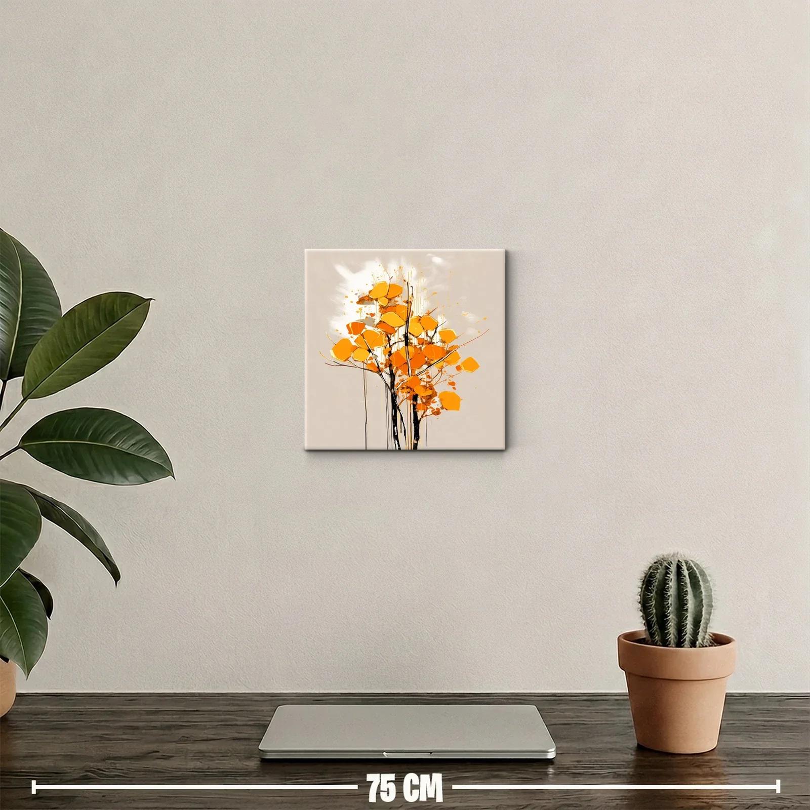 Cuadro decorativo arbusto en tonos cálidos y vibrantes — miniatura 2