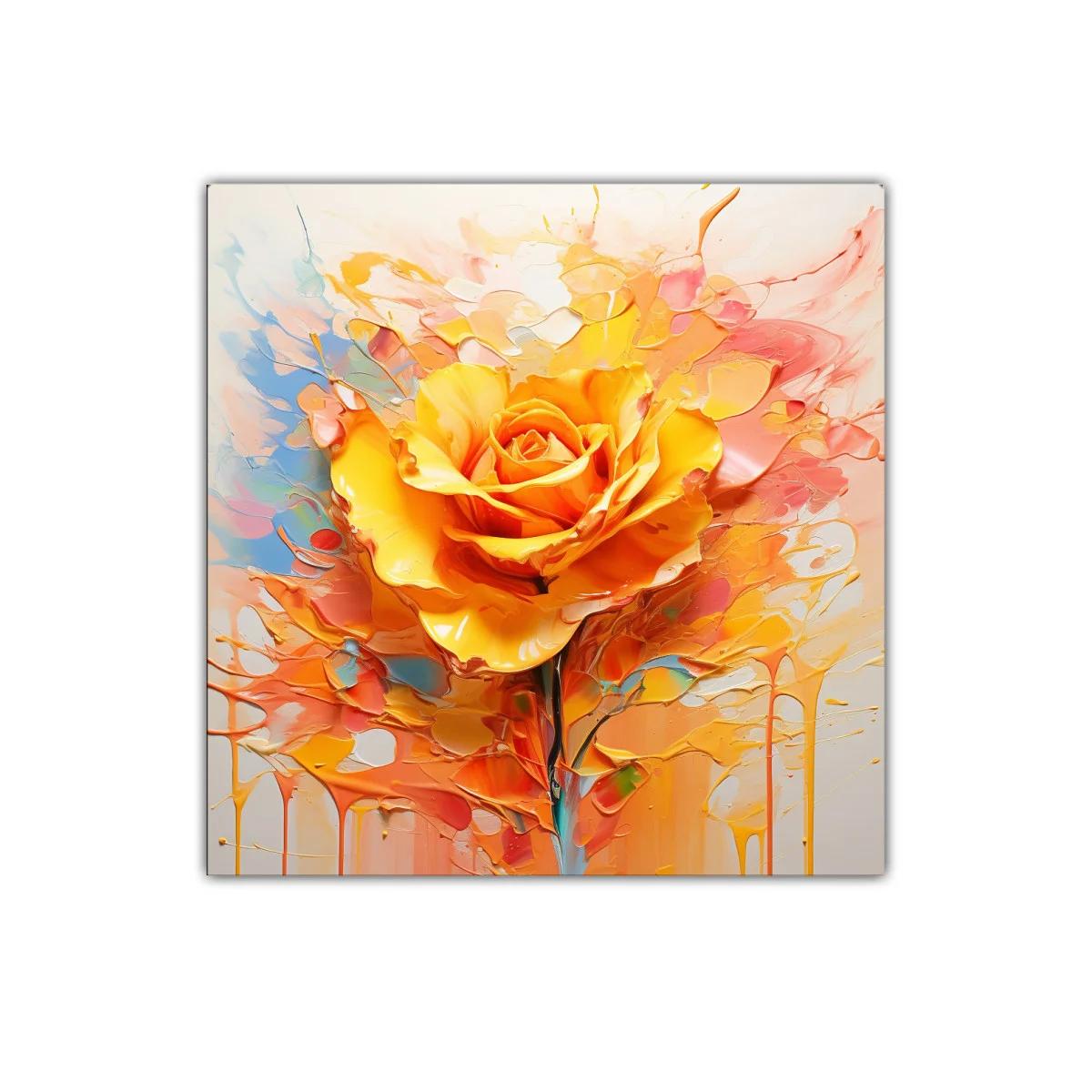Rosa Amarilla Vibrante con Explosión de Color