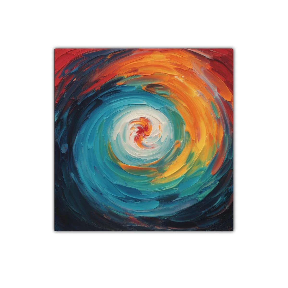 Cuadro decorativo con espiral de colores vibrantes