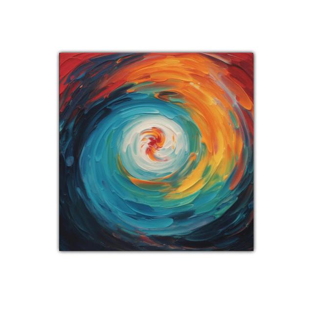 Cuadro decorativo con espiral de colores vibrantes