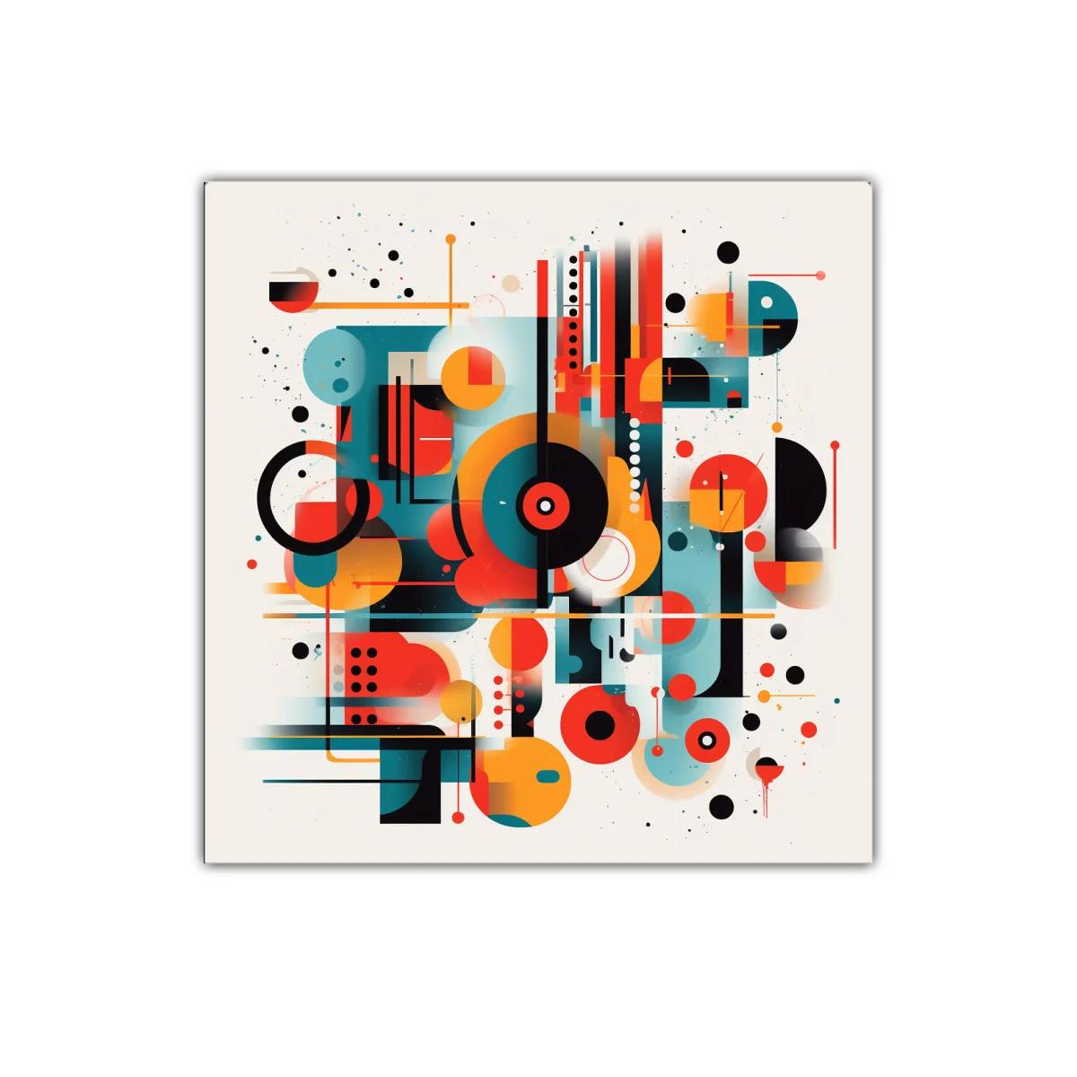 Composición abstracta con vibrante paleta geométrica y formas dinámicas — miniatura 1