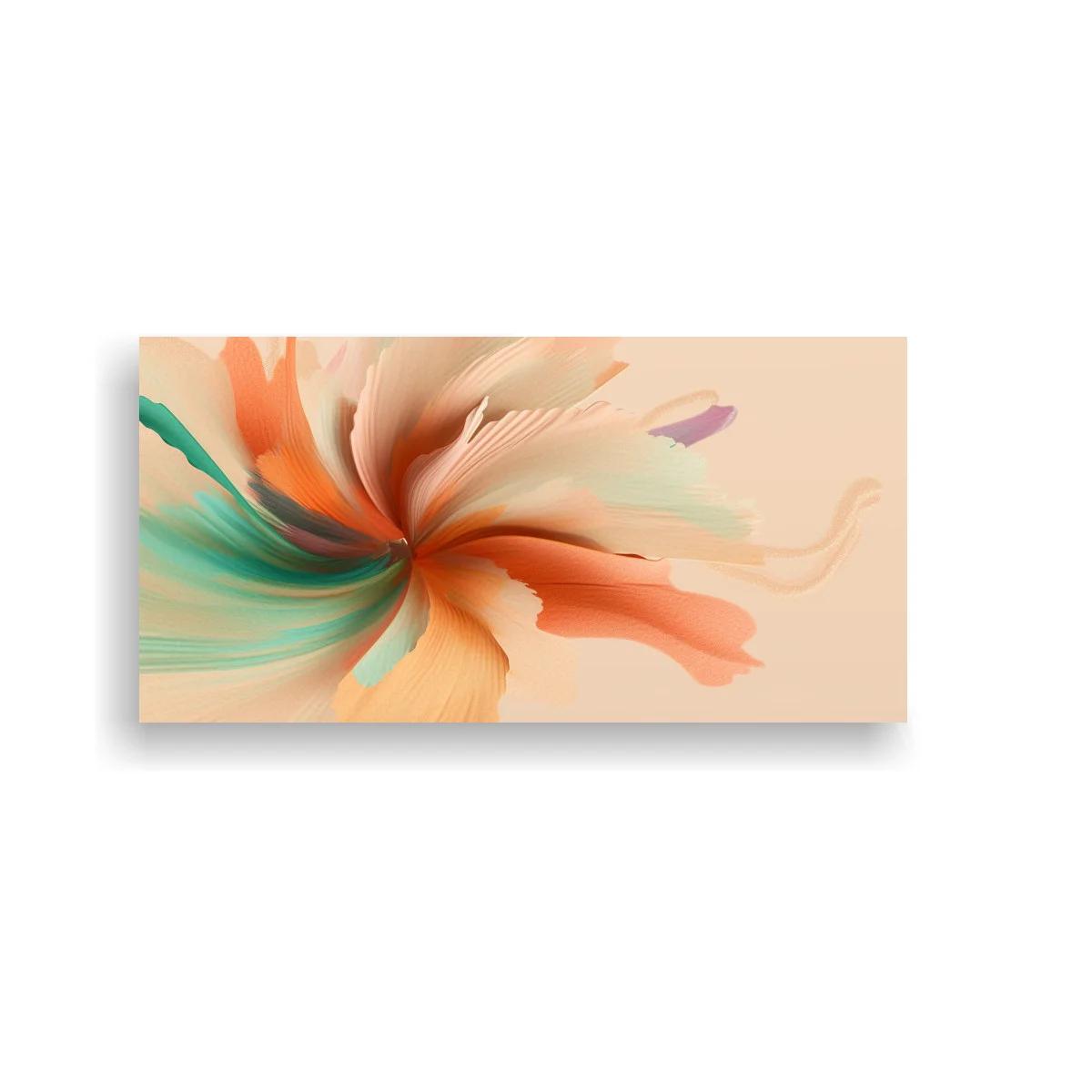 Cuadro flor abstracta con núcleo en espiral