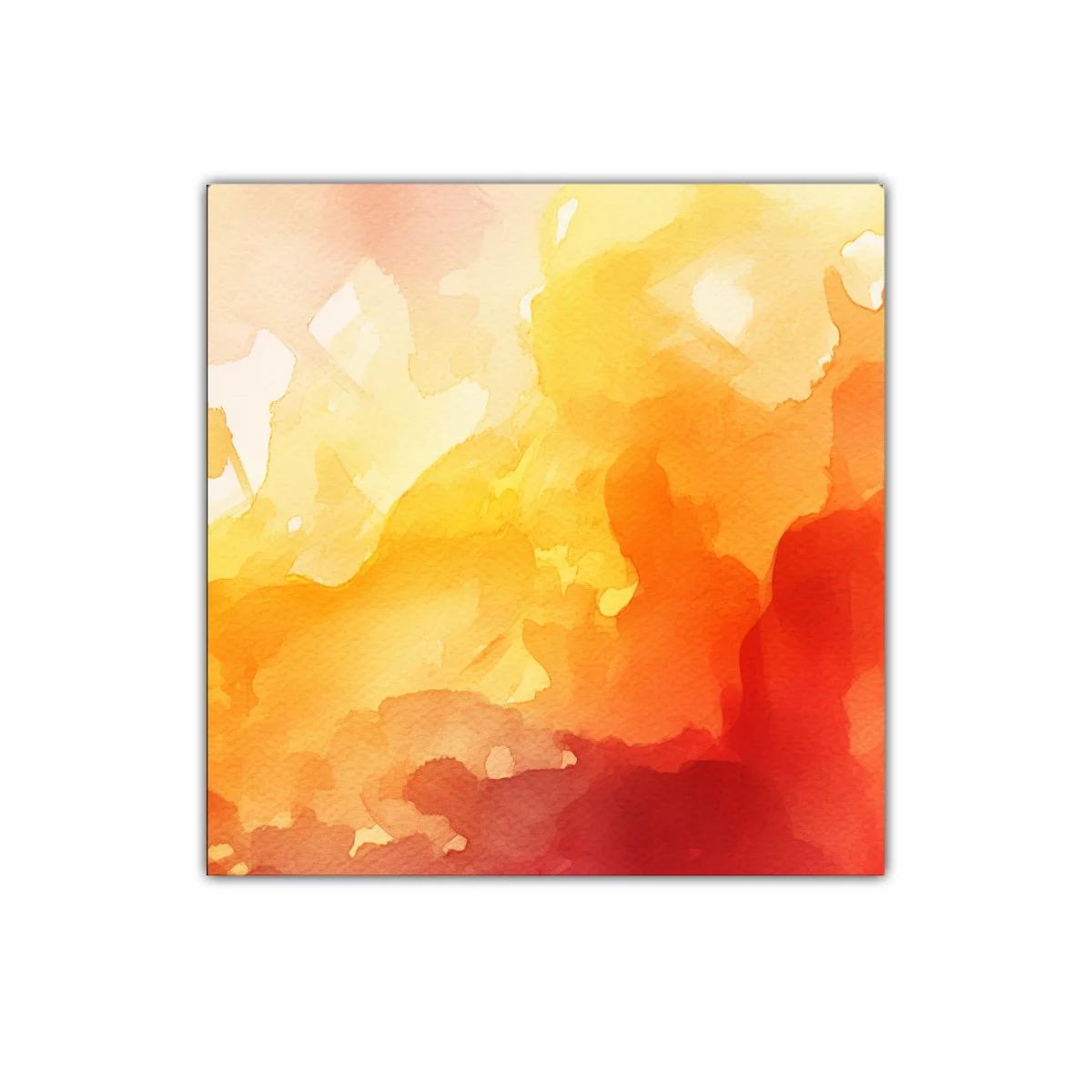 Cuadro abstracto en tonos cálidos con efecto acuarela — imagen principal