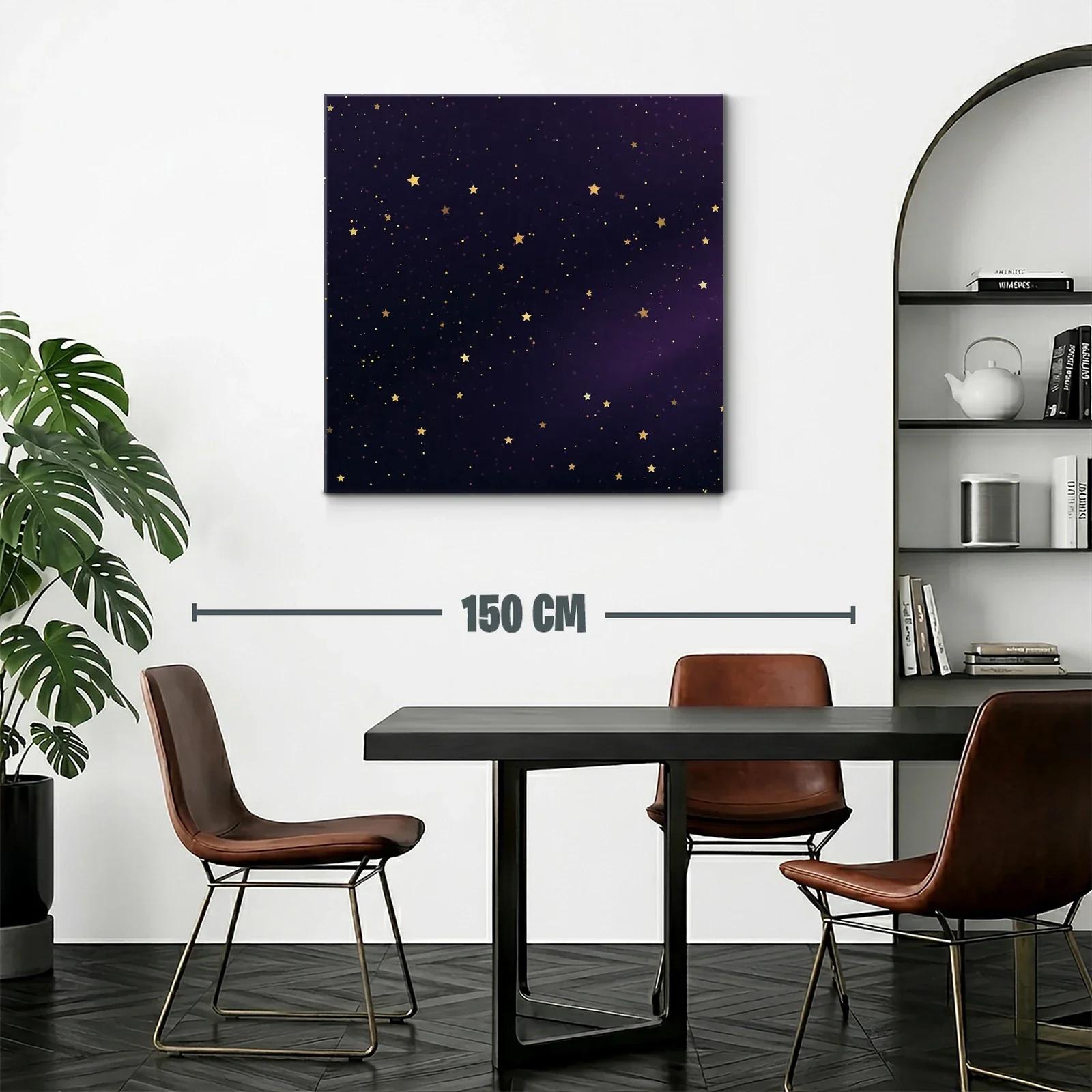 Cuadro Estrellado con Fondo Nocturno en Tonos Morados — miniatura 2