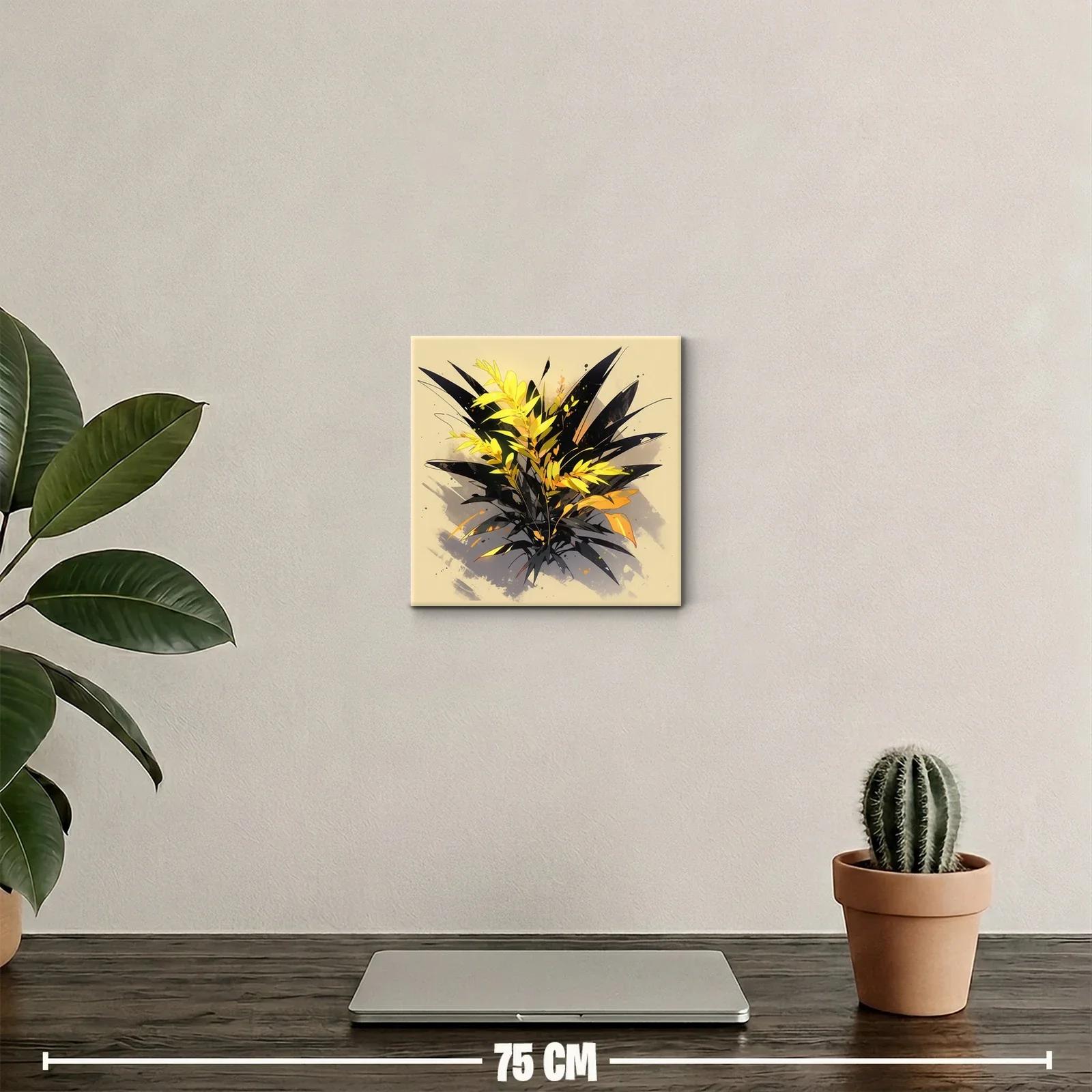 Cuadro decorativo con naturaleza vibrante en tonos amarillos — miniatura 2