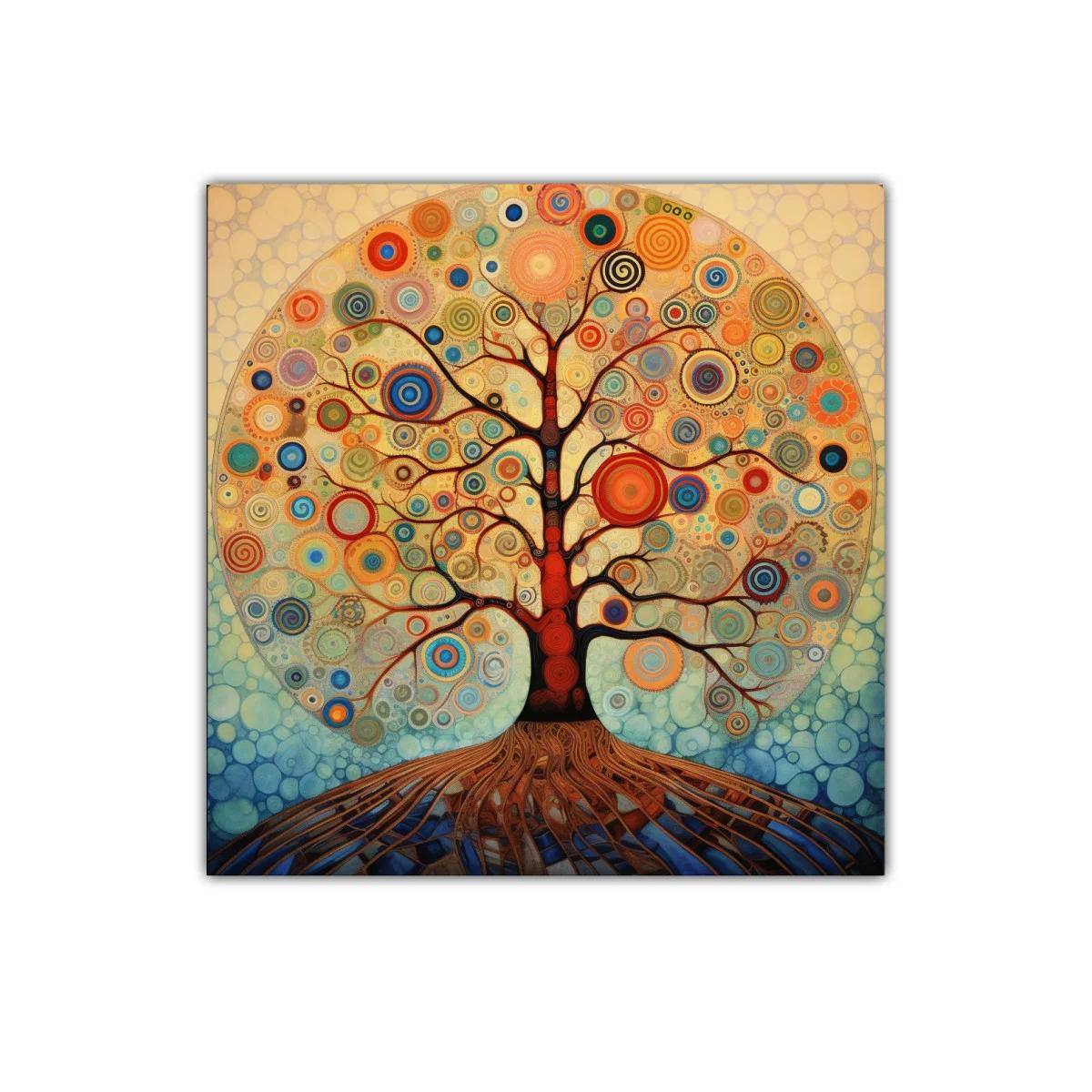 Árbol de la Vida con Círculos de Colores Vibrantes — imagen principal