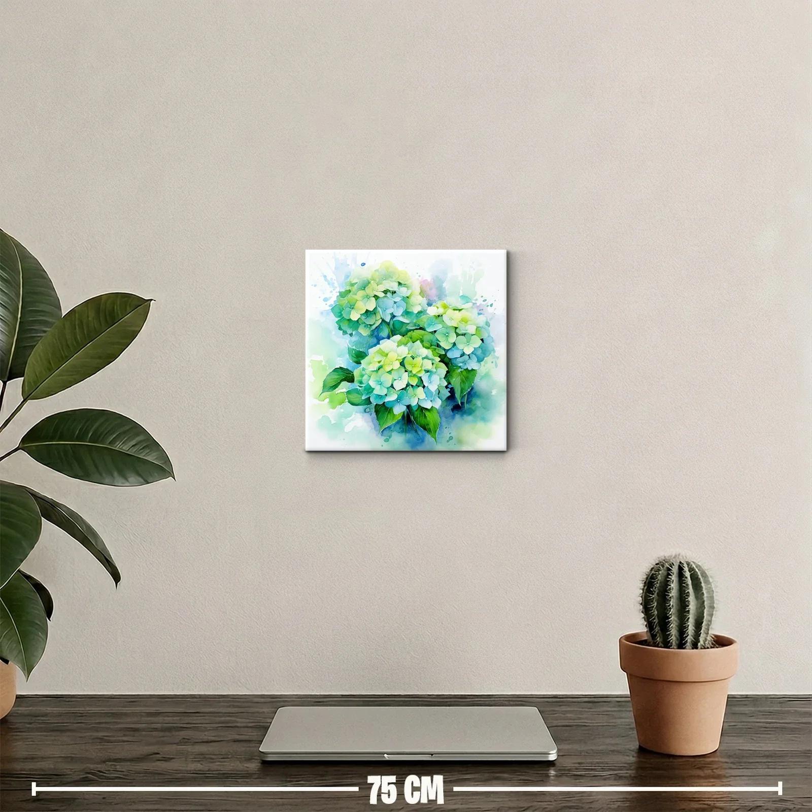 Flores delicadas en tonos verdes azules para decoración natural — miniatura 2
