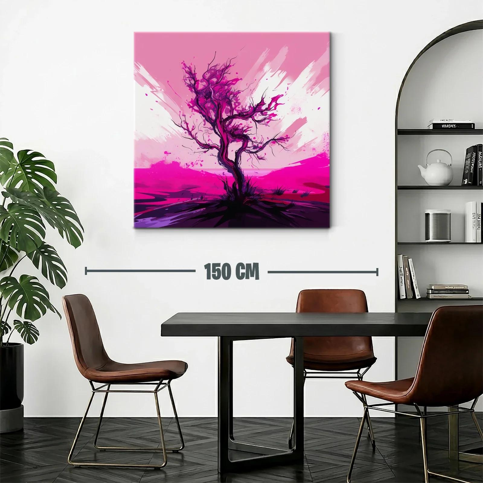 Árbol vibrante en tonos fucsias y rosas intensos — miniatura 2