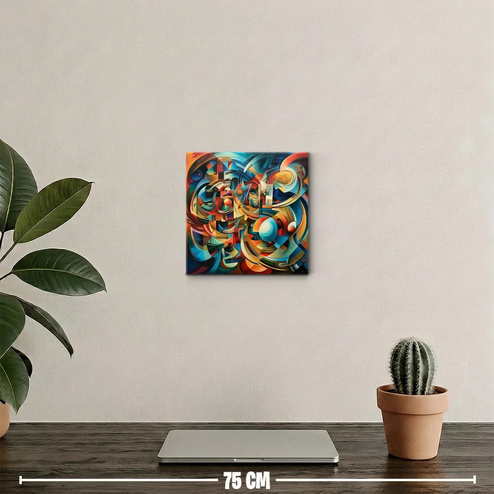 Composición abstracta con formas geométricas y vibrantes colores — miniatura 2