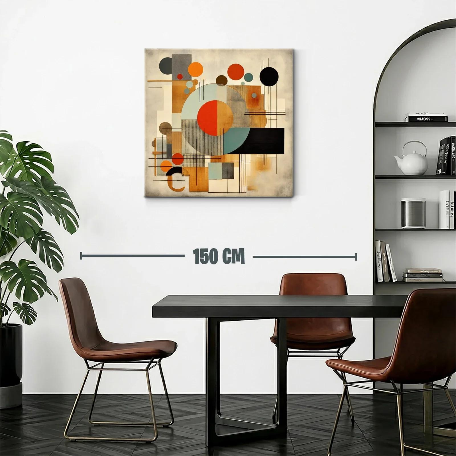 Composición geométrica con tonos cálidos y contrastes contemporáneos — miniatura 2