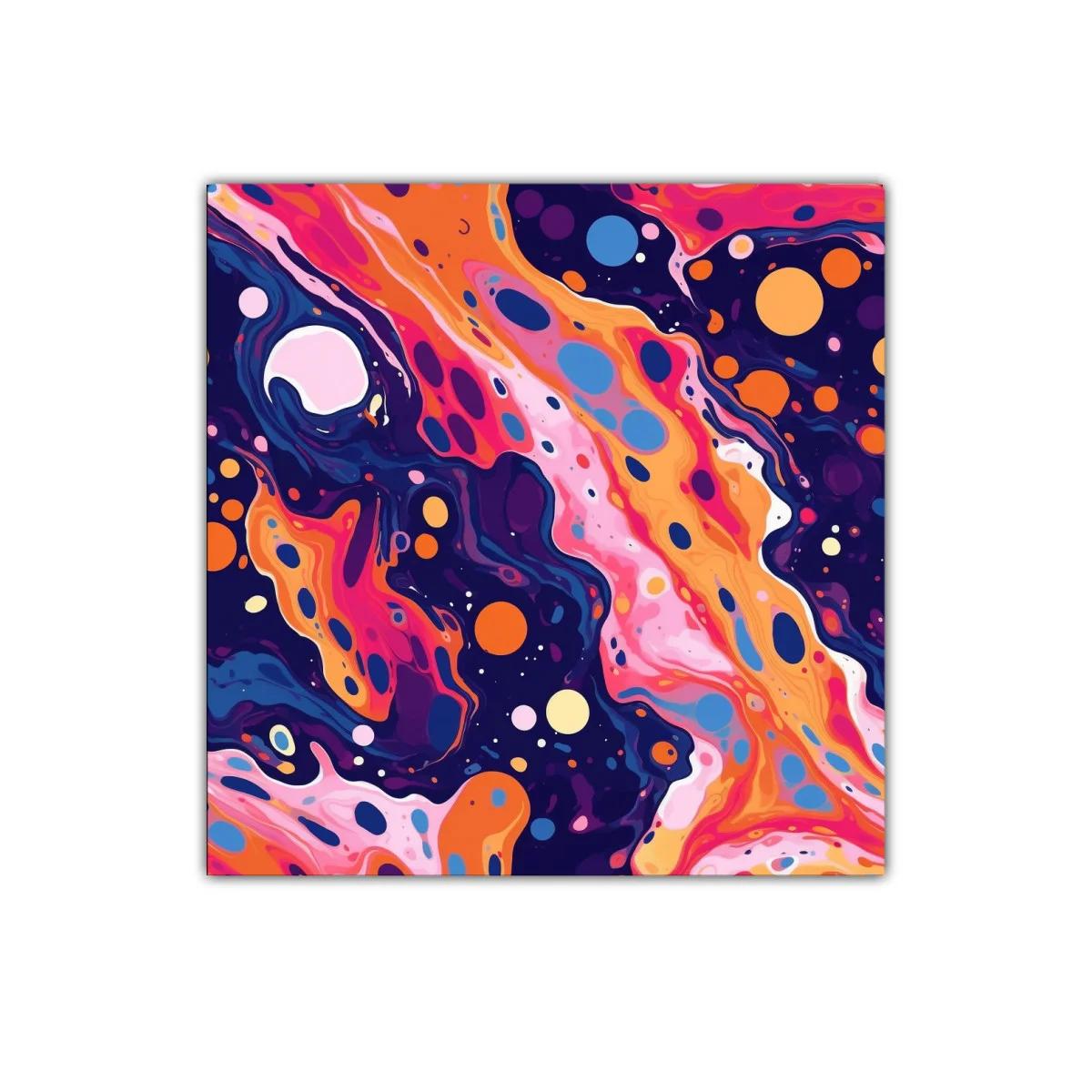 Cuadro abstracto con explosión de colores vibrantes — imagen principal