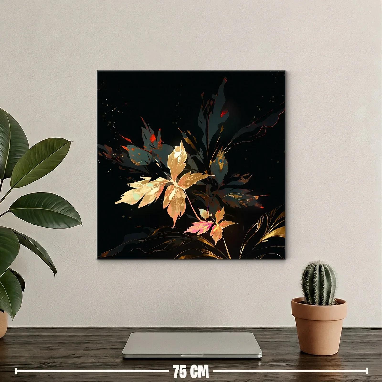 Elegancia botánica en tonos oro y negro para tu hogar — miniatura 2