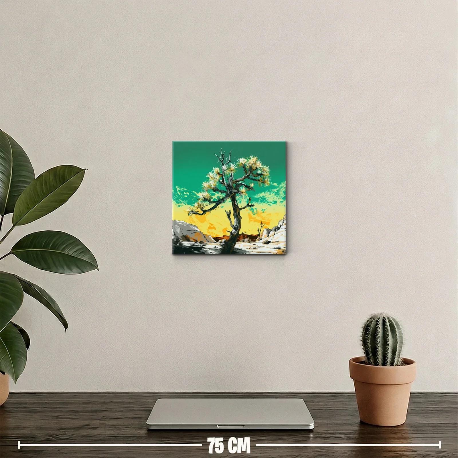 Cuadro decorativo con árbol silueta en paisaje desértico — miniatura 2