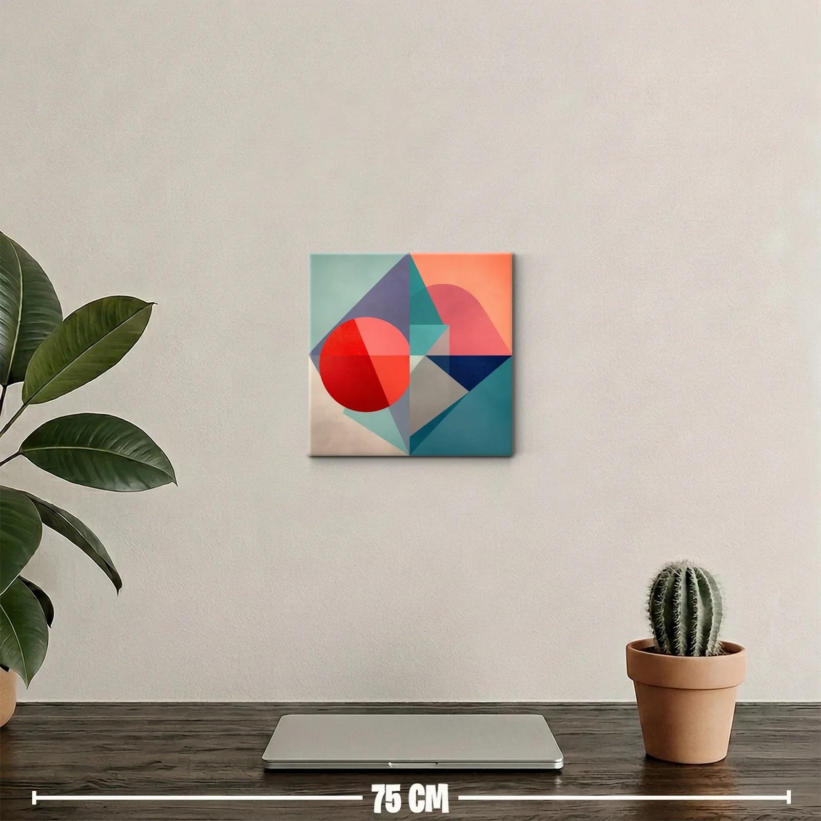 Composición geométrica vibrante con formas y colores contrastantes — miniatura 2