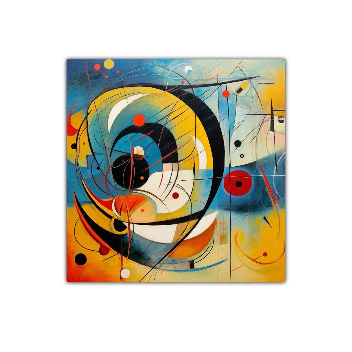 Cuadro abstracto con formas geométricas y colores vibrantes — imagen principal