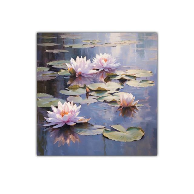 Serenidad y belleza en nenúfares sobre agua tranquila