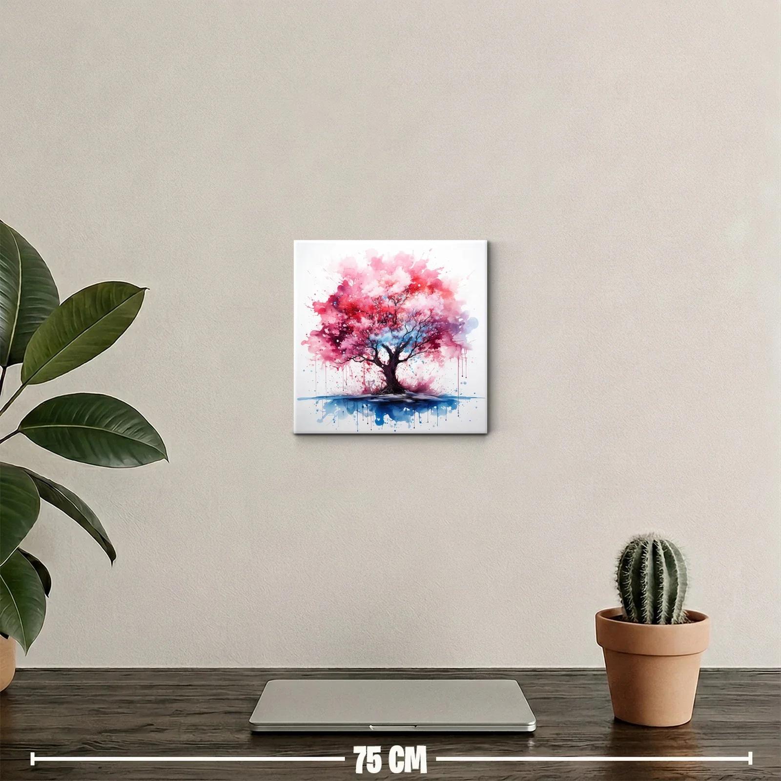 Árbol vibrante entre tonos rosas y azulados — miniatura 2