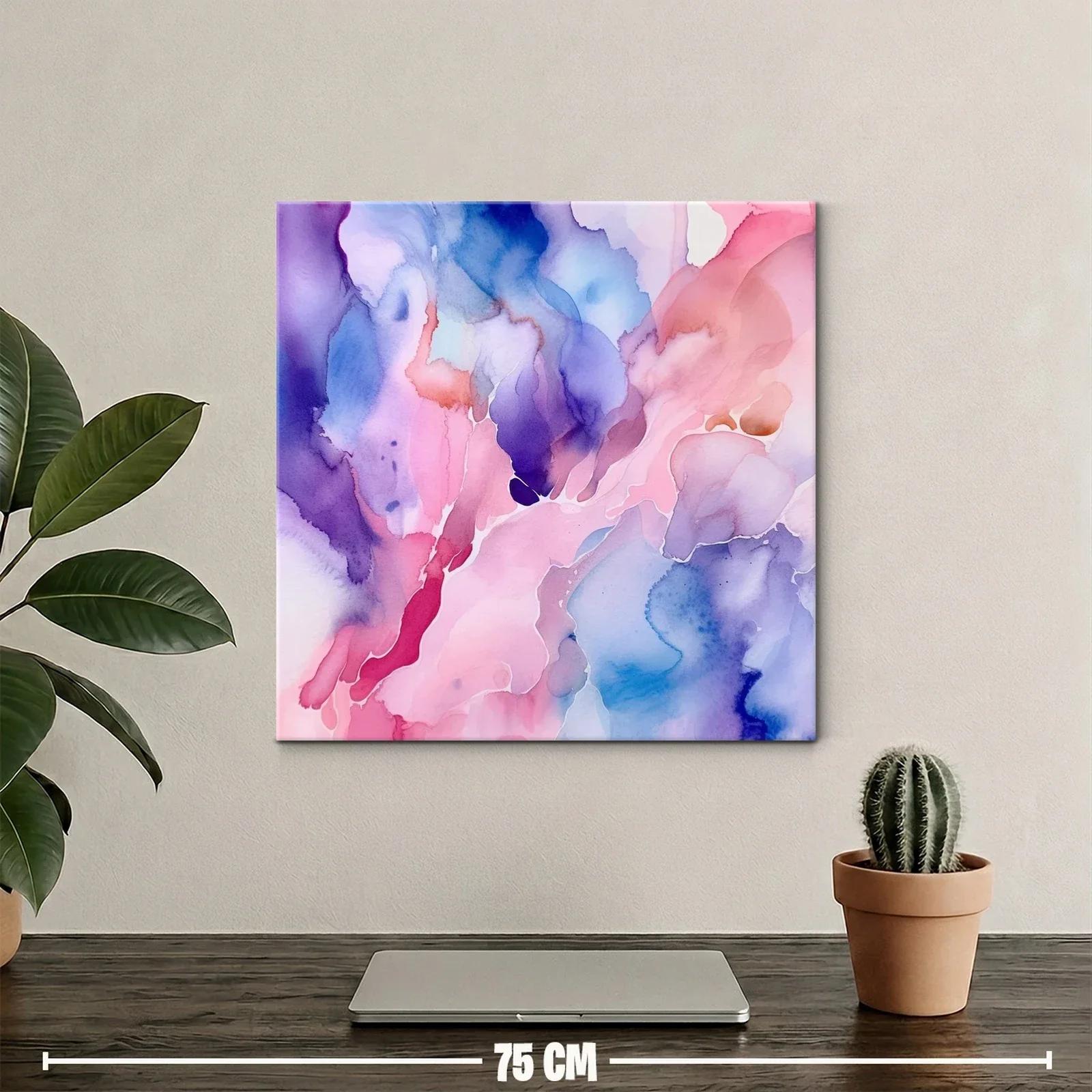 Cuadro abstracto con tonos suaves y vibrantes — miniatura 2