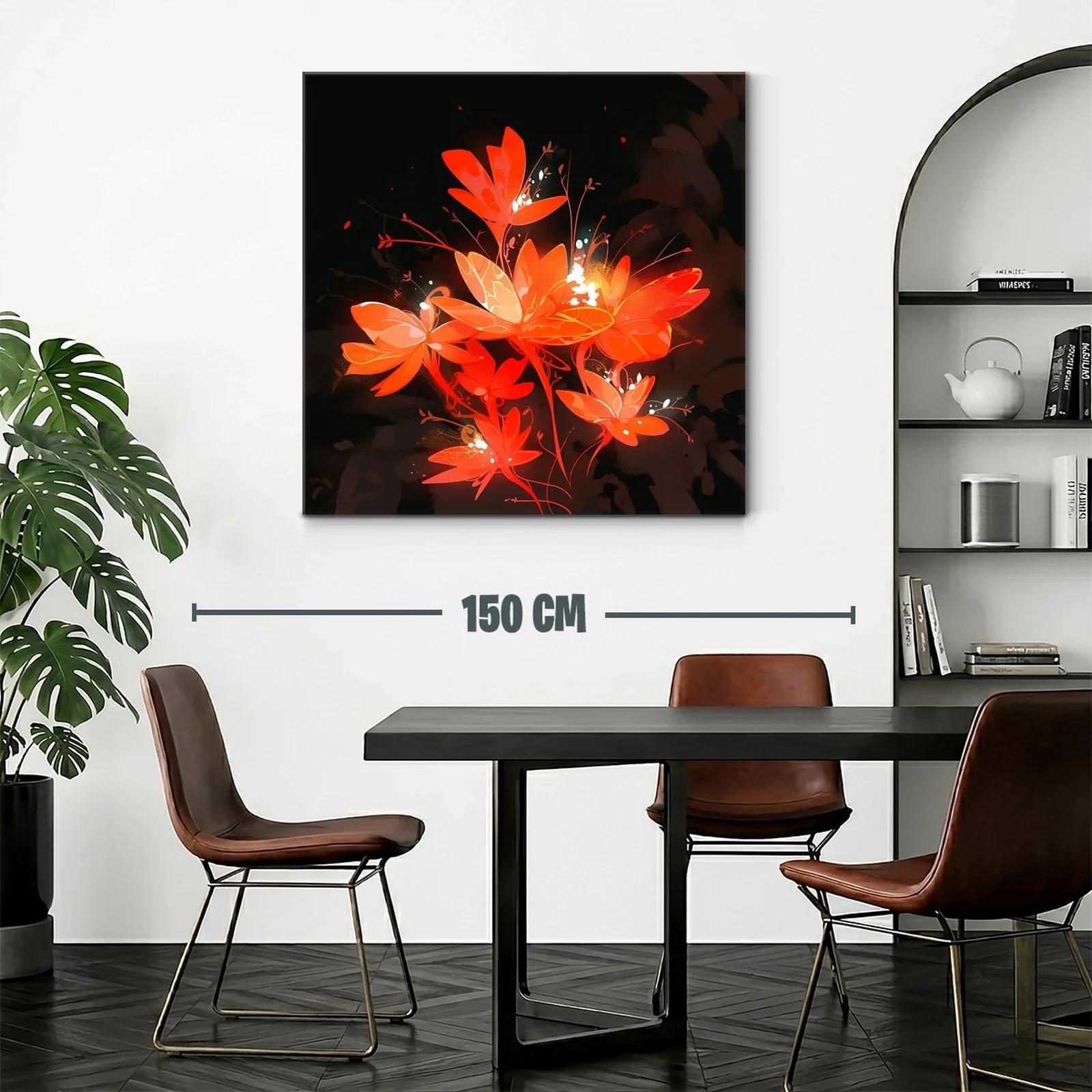 Flores en tonos cálidos que iluminan la oscuridad — miniatura 2