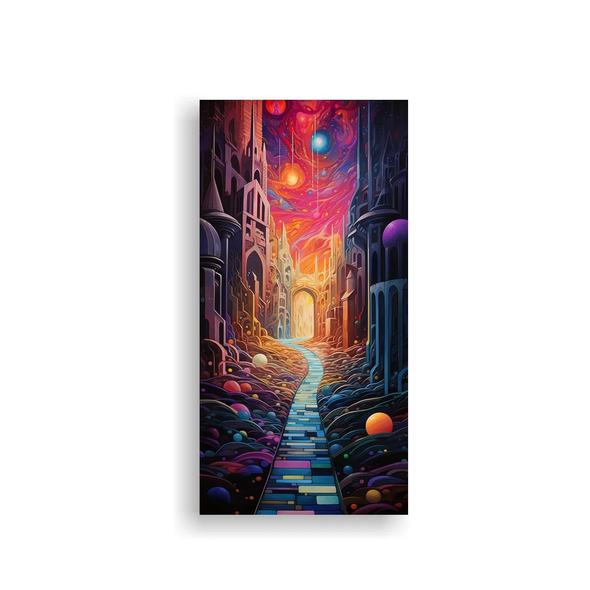 Cuadro camino luminoso en ciudad fantástica — imagen principal