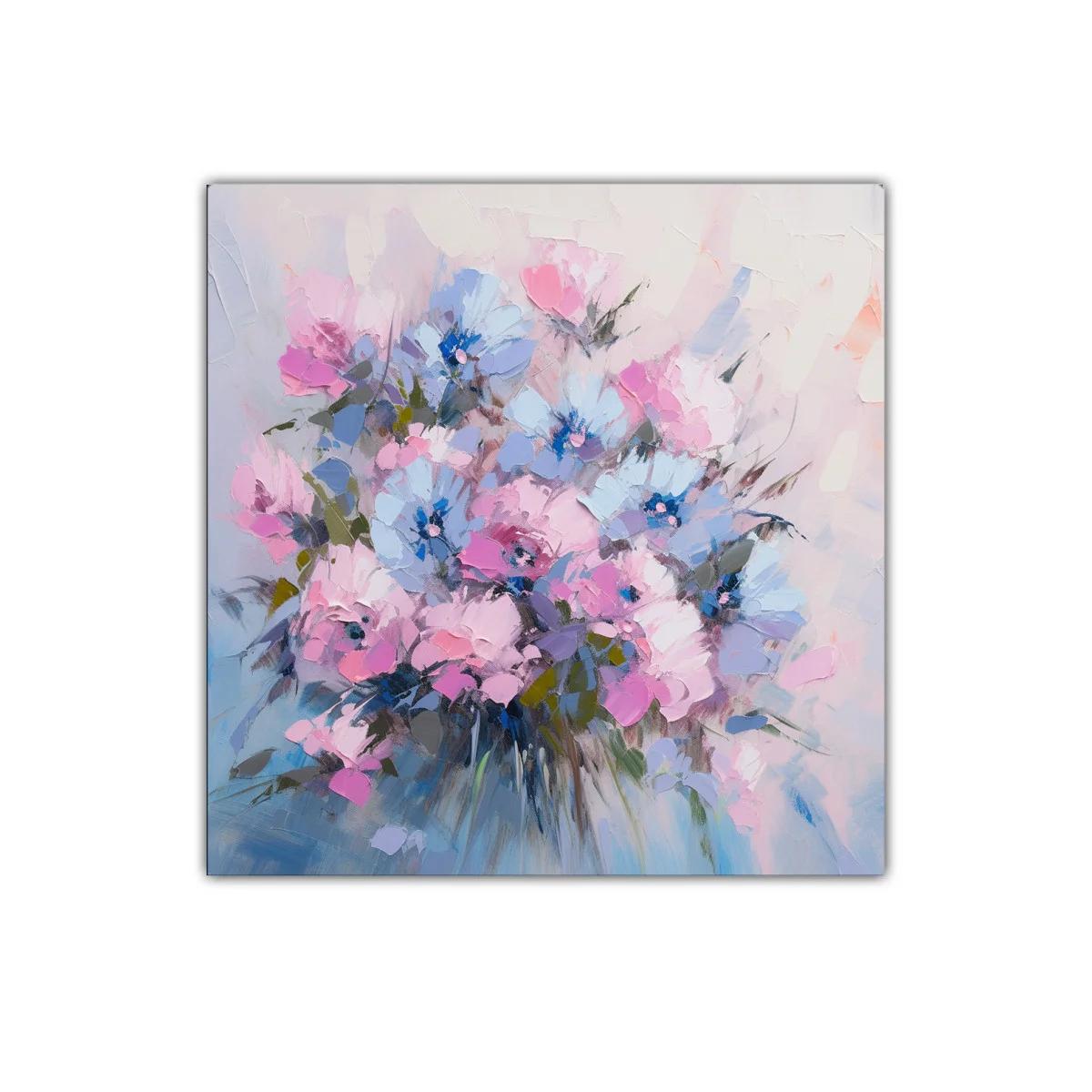 Cuadro decorativo con bouquet floral en tonos pastel — imagen principal