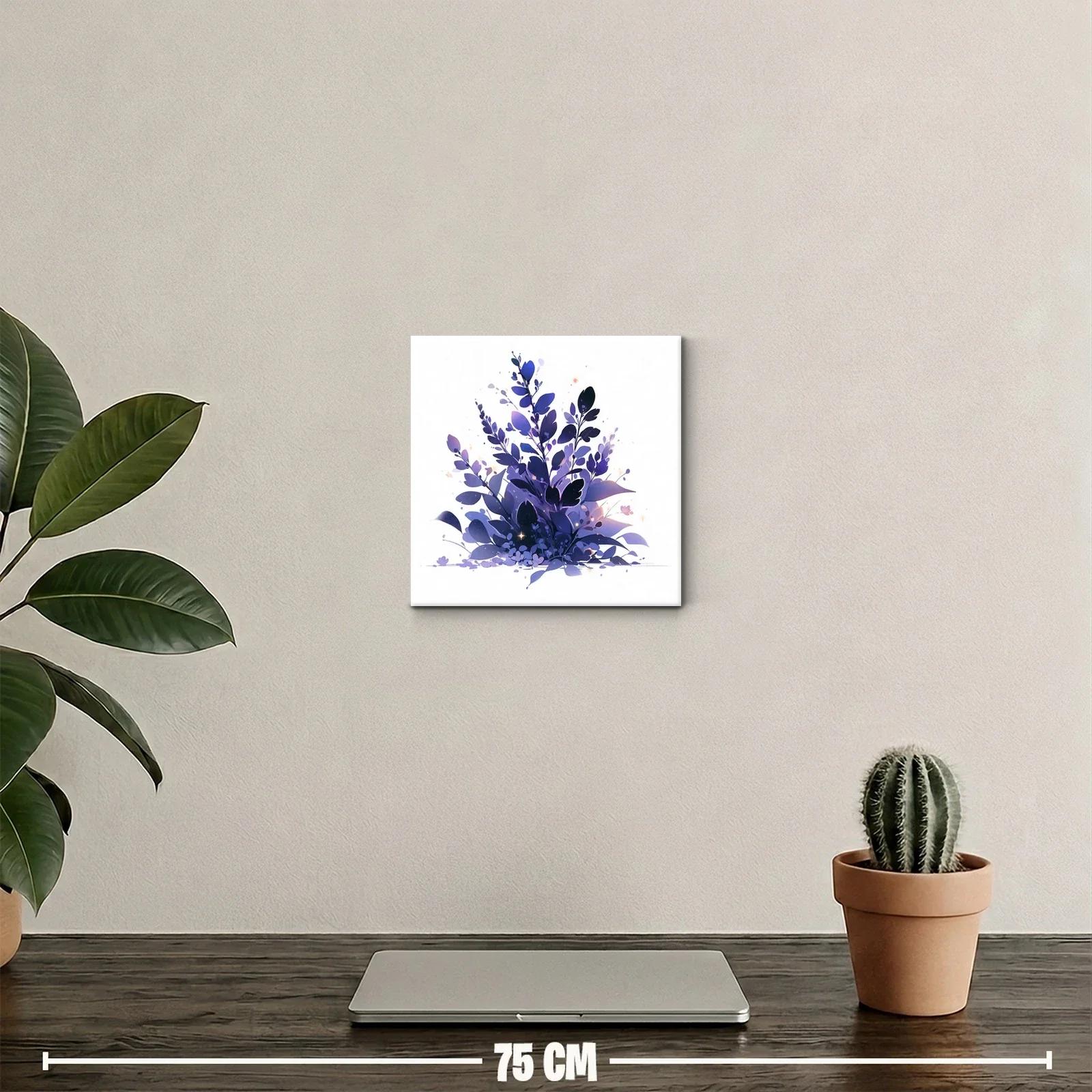 Composición de hojas en tonos púrpura y azul profundo — miniatura 2