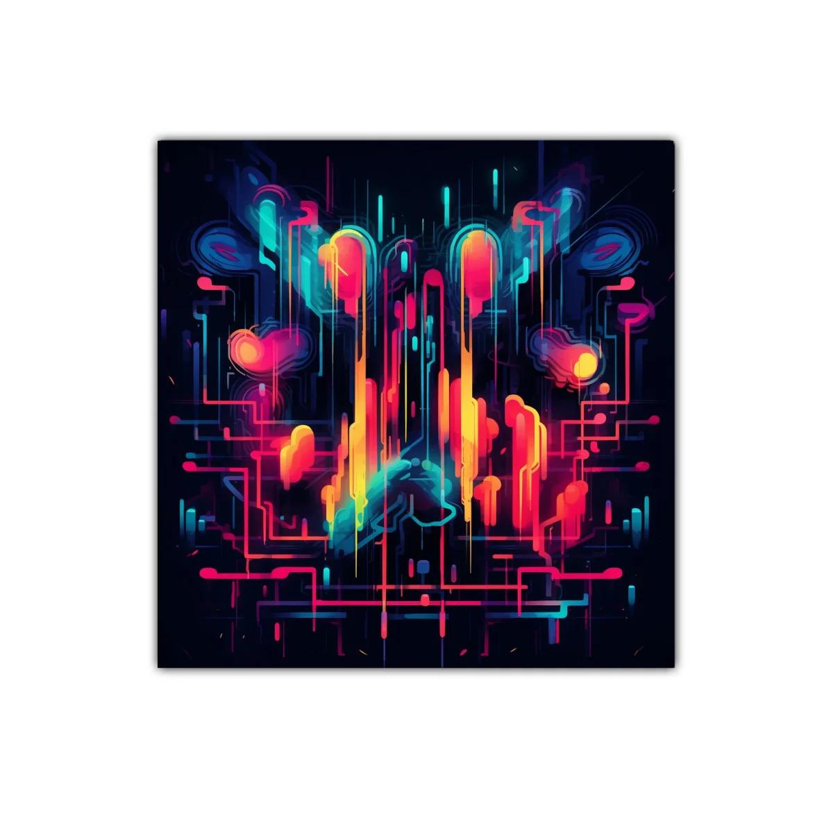 Explosión de color en abstracción futurista vibrante