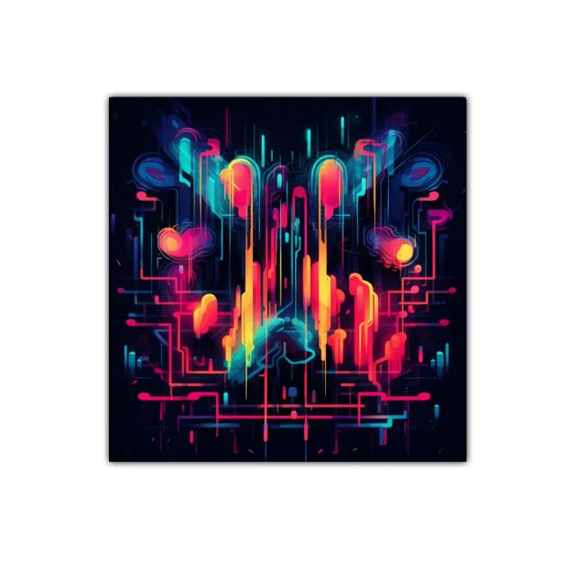 Explosión de color en abstracción futurista vibrante