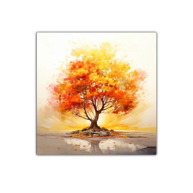 Árbol en tonos cálidos que emana luz interior