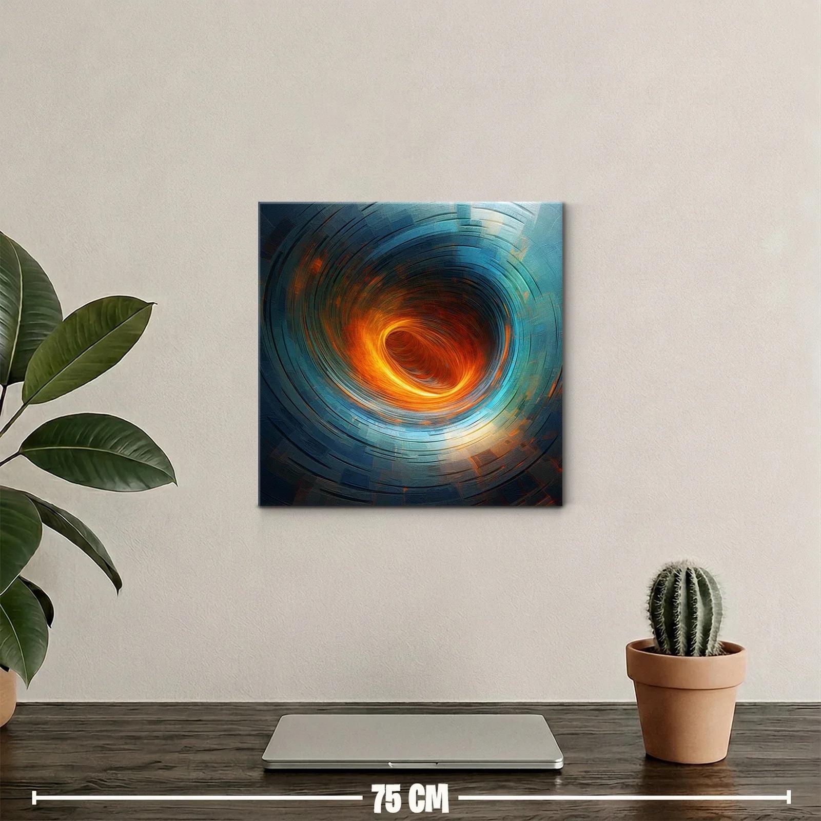 Remolino de luz vibrante en tonos cálidos y azules — miniatura 2