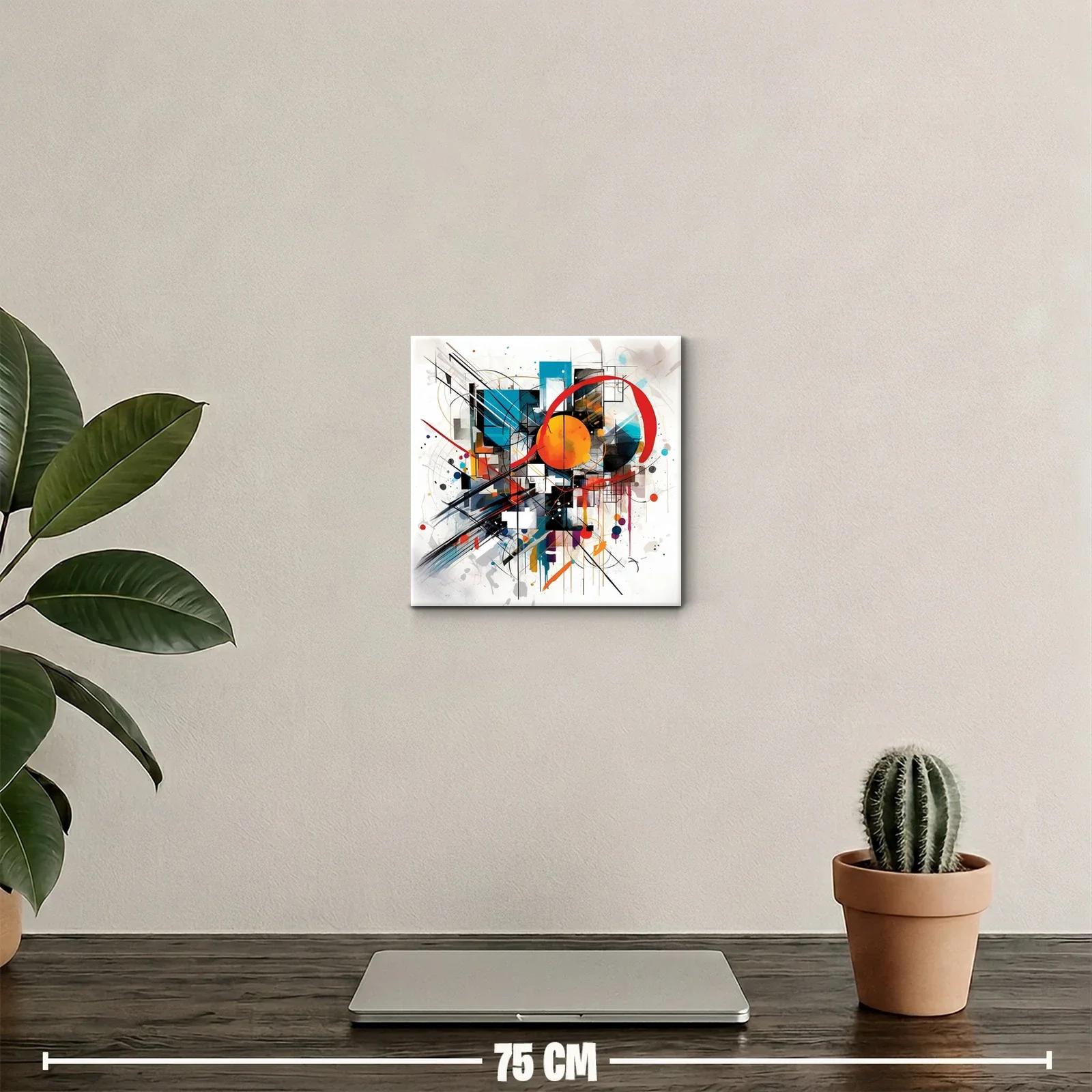 Composición abstracta con formas geométricas y colores vivos — miniatura 2