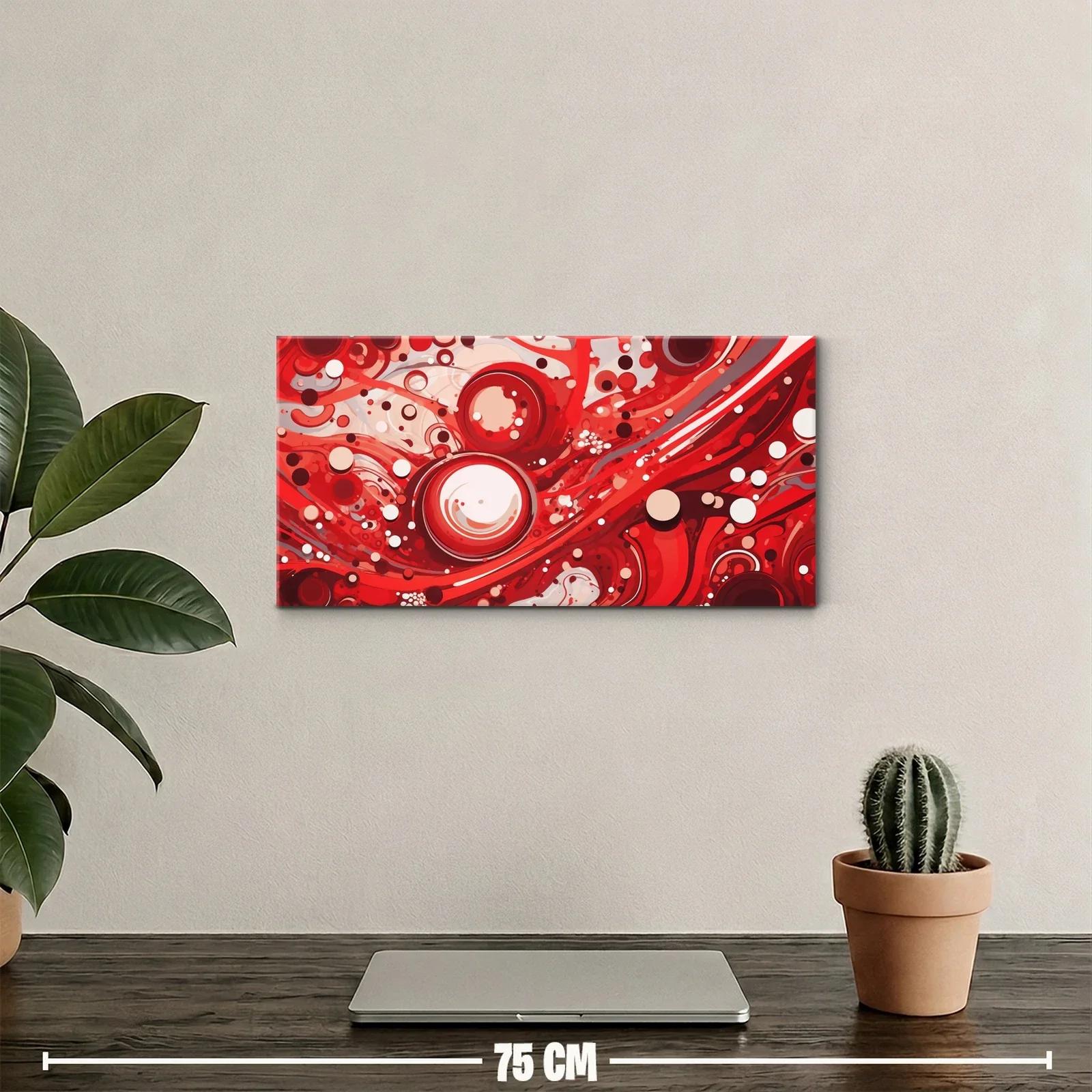 Cuadro círculos rojos con movimiento ondulante — miniatura 2
