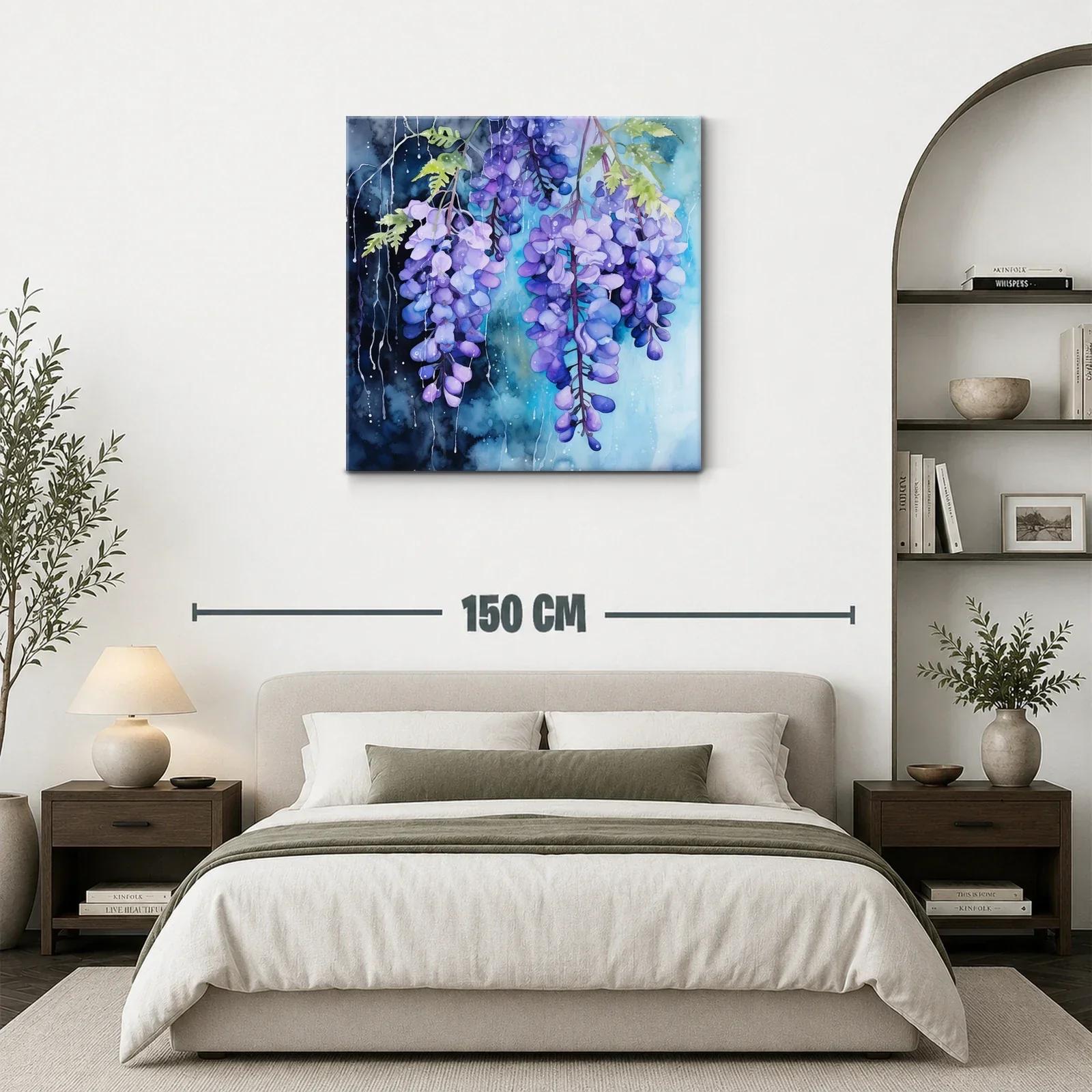 Flores de glicinia en tonos violetas y azules — miniatura 3