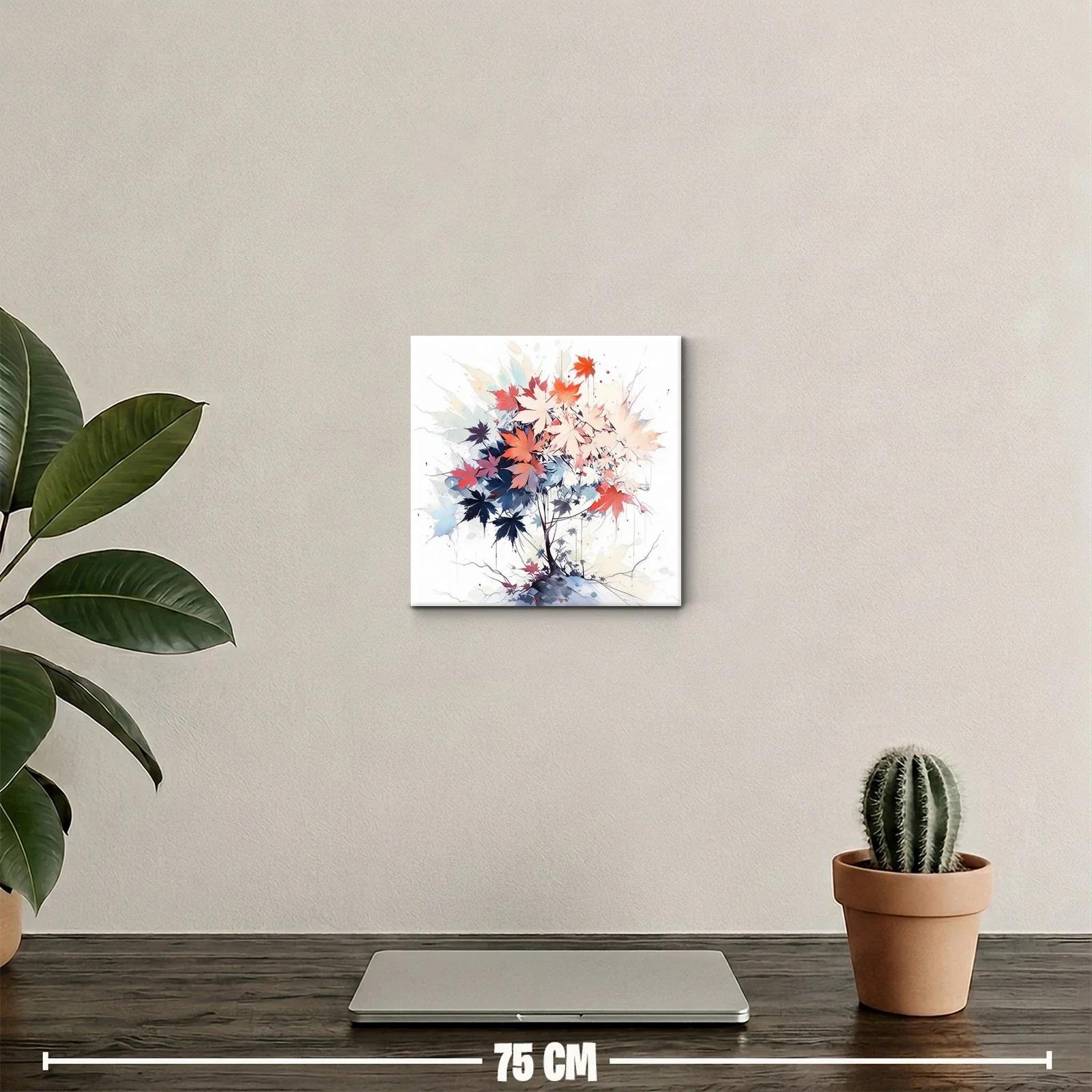 Composición artística de hojas otoñales en tonos vivos — miniatura 2