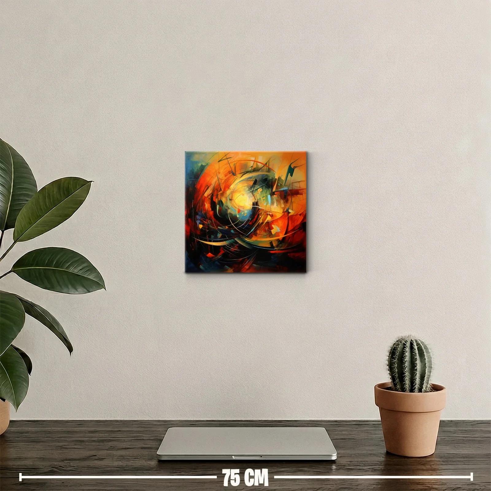 Arte abstracto con energía vibrante y colores cálidos intensos — miniatura 2