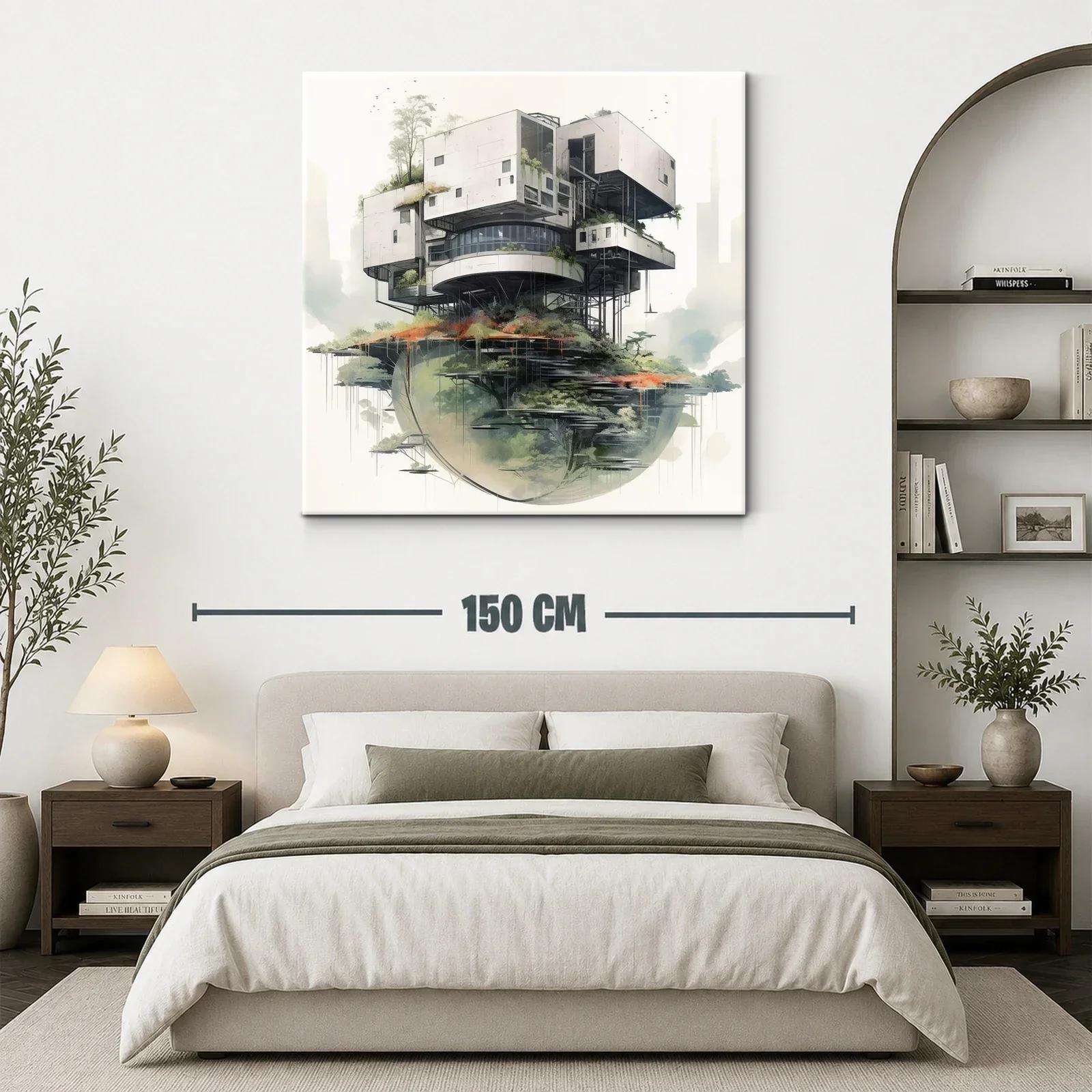 Arquitectura futurista integrada con naturaleza exuberante — miniatura 3