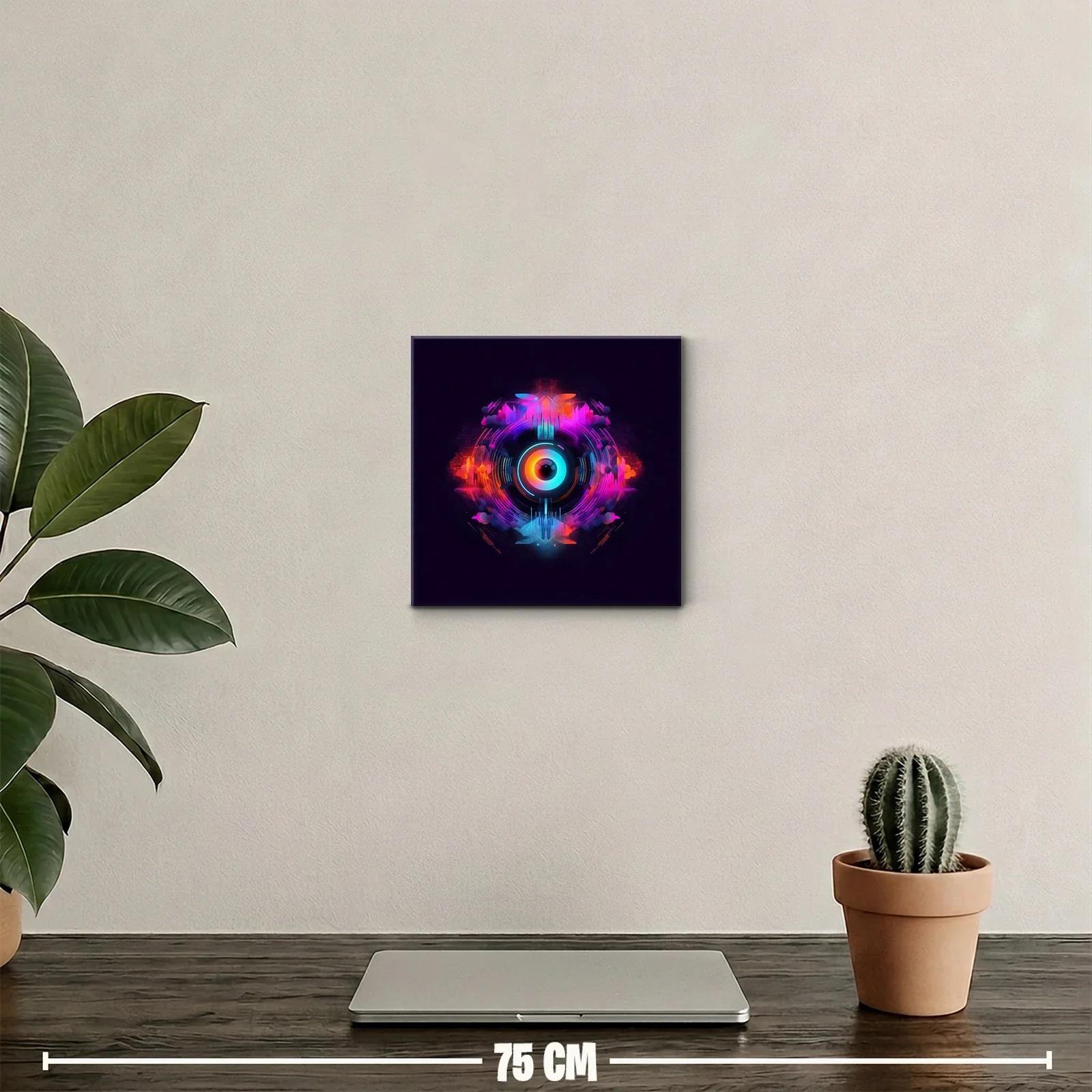 Cuadro abstracto con diseño moderno y colores vibrantes — miniatura 2