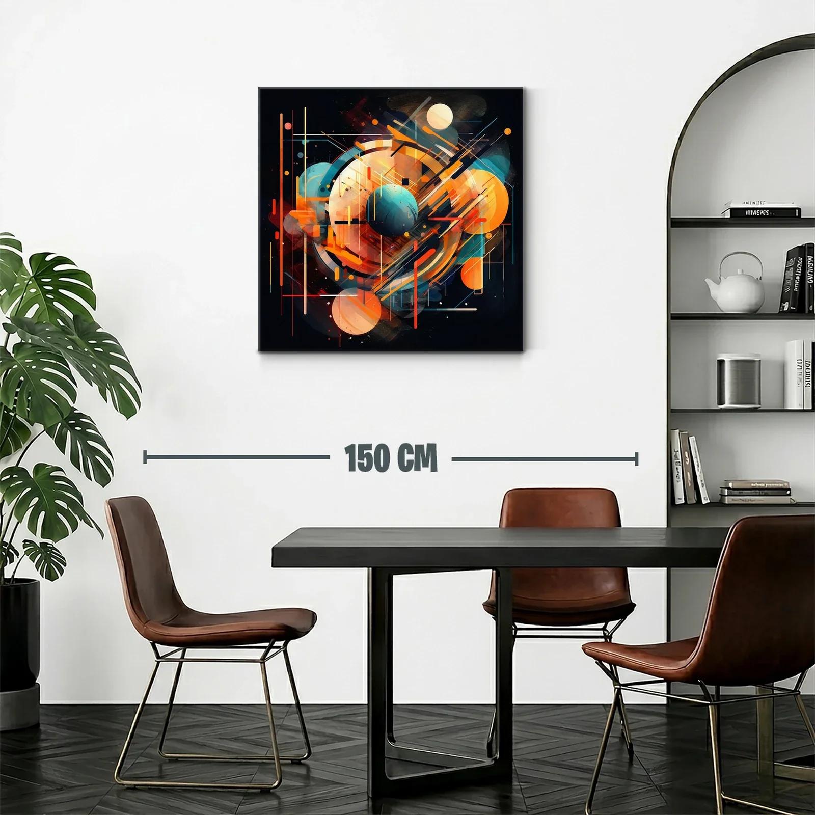 Composición abstracta geométrica con esferas y líneas dinámicas — miniatura 2